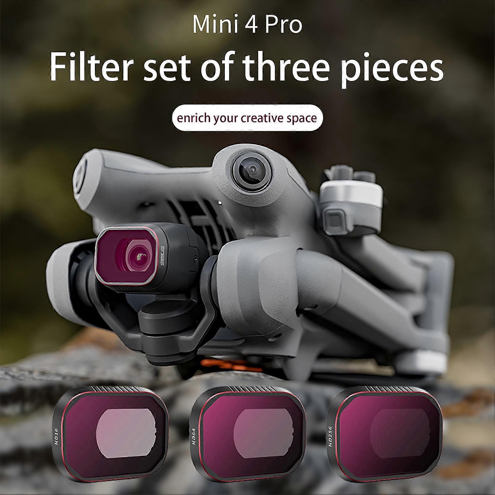 STARTRC 3-Pack ND Filter Set: ND16/64/256, Aluminum Frame, for DJI Mini 4 Pro Camera