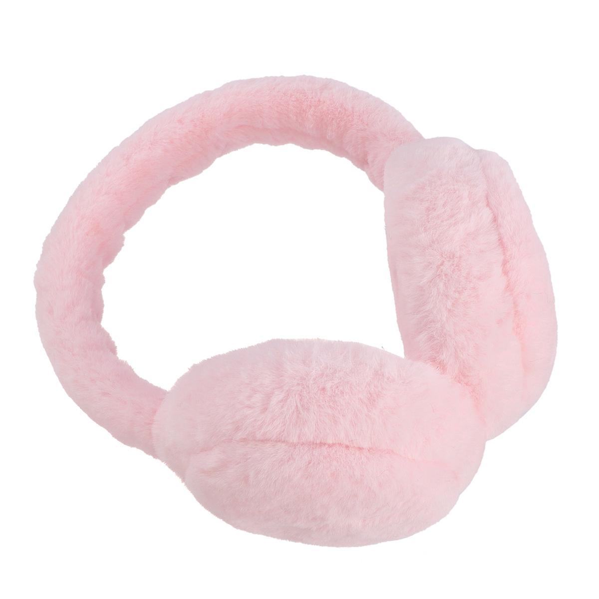 Winter Ear Covers Pink Plush Ear Warmers with Durable Material for Winter