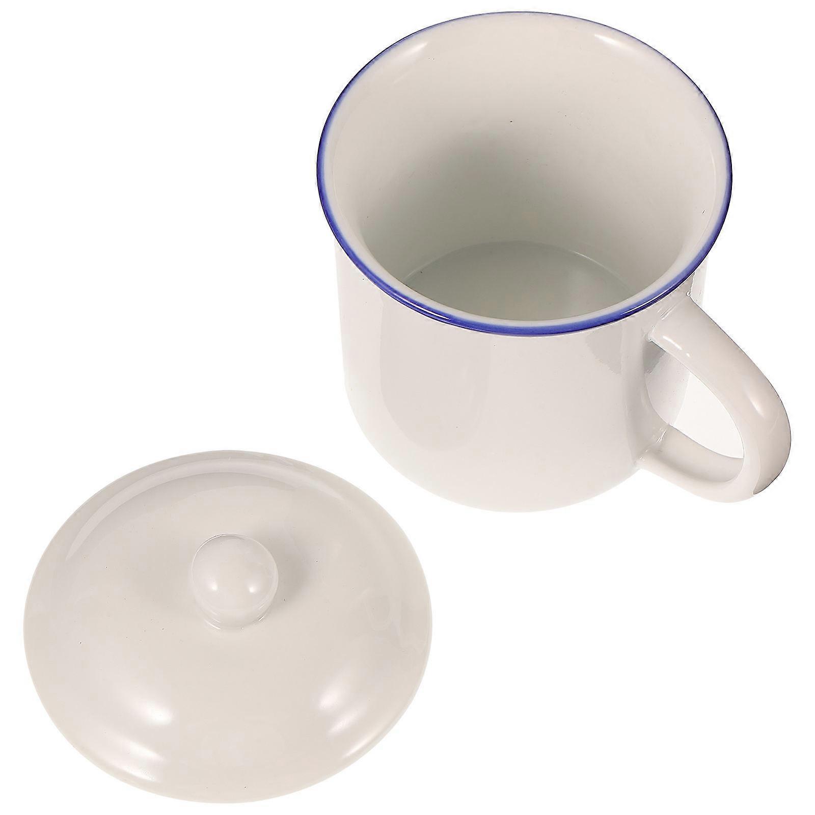 White Ceramic Coffee Mug for Storage Use Safe Practical and Multifunctional at Home Office