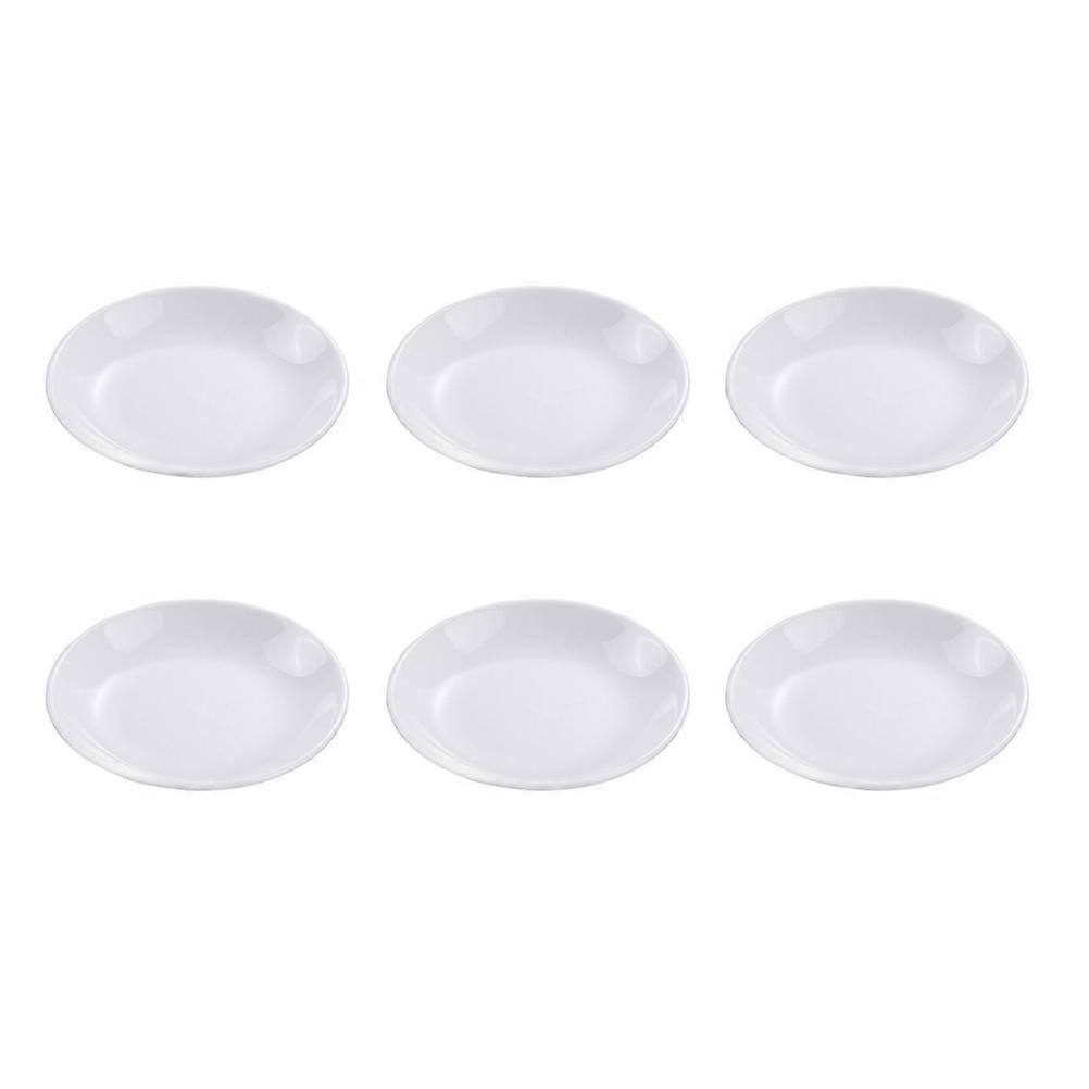 6pcs Ceramic Condiment Plates, Snack Holders for Sauces, Dips, Appetizers, Easy to Clean, Perfect for Family Gatherings, Picnics, BBQs