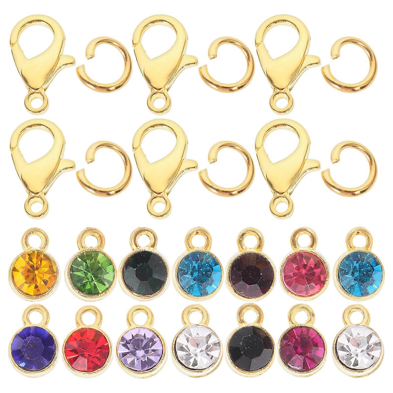 Gemstone Pendant Charms Set for DIY Jewelry Making – Versatile, Lightweight, and Durable Charms for Necklaces, Bracelets, and Earrings Craft Supplies