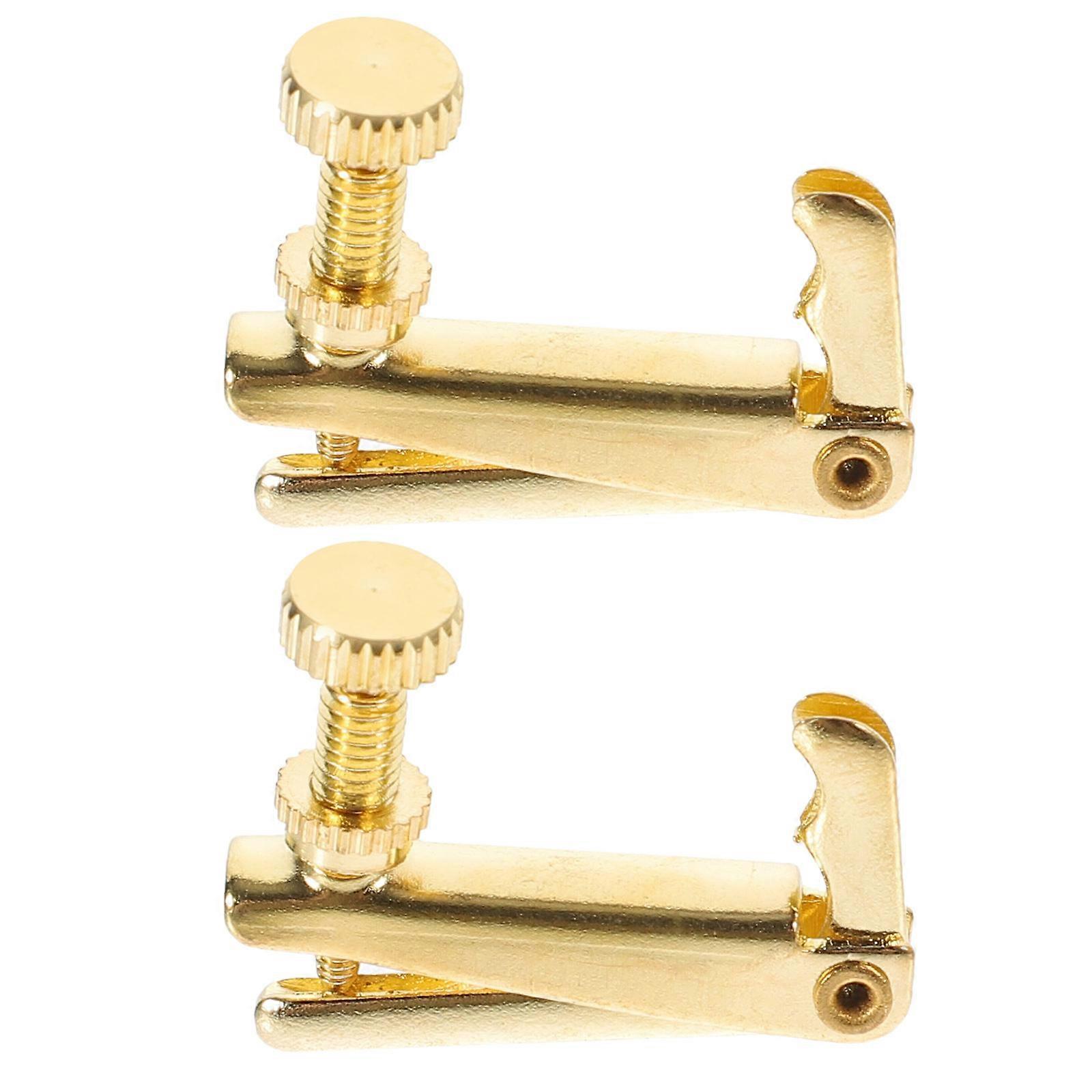 Violin Accessories Beginners Violin Fine Violinists Performance Stainless Steel 2.7x2.4cm Tuning 2Pcs