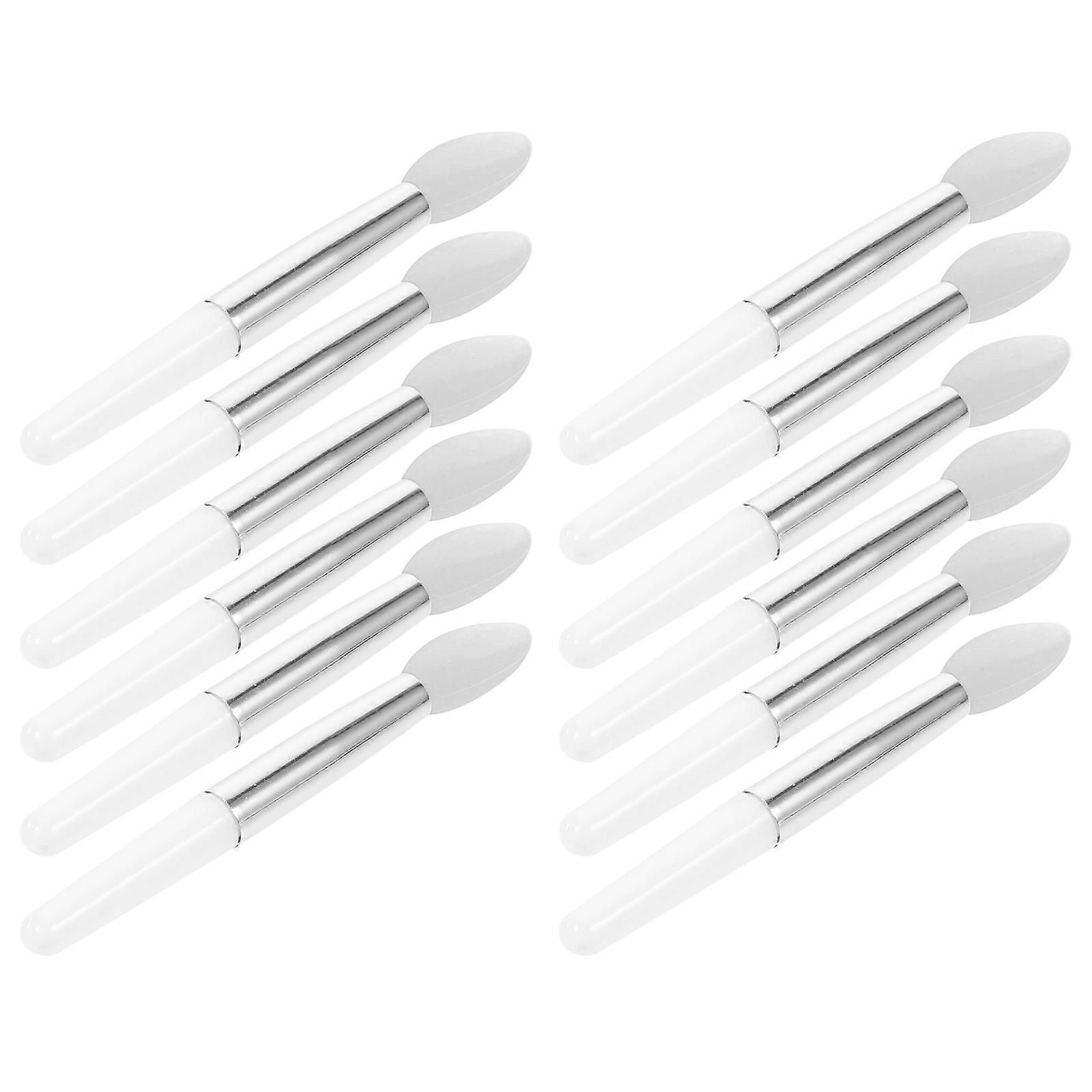 Lipstick Applicator Wands Mini Portable Lip Brush Everyday Silicone Precise Application 12Pack