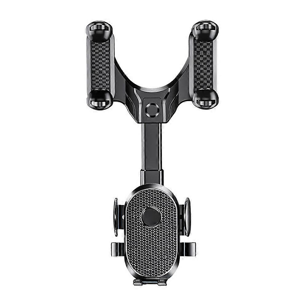 Rearview Mirror Mount Navigator Rack Rectangular Shape Stable Fixing 360 Degree Rotation 1Set