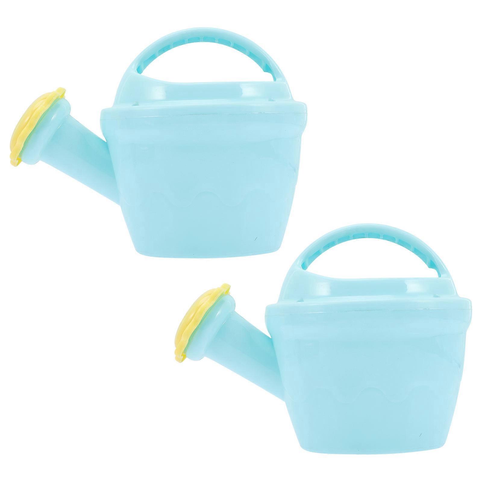 Watering Can Outdoor Plants Small Watering Cans for -Blue 20.00X14.50X10.50CM Ergonomic Handle 2Pcs