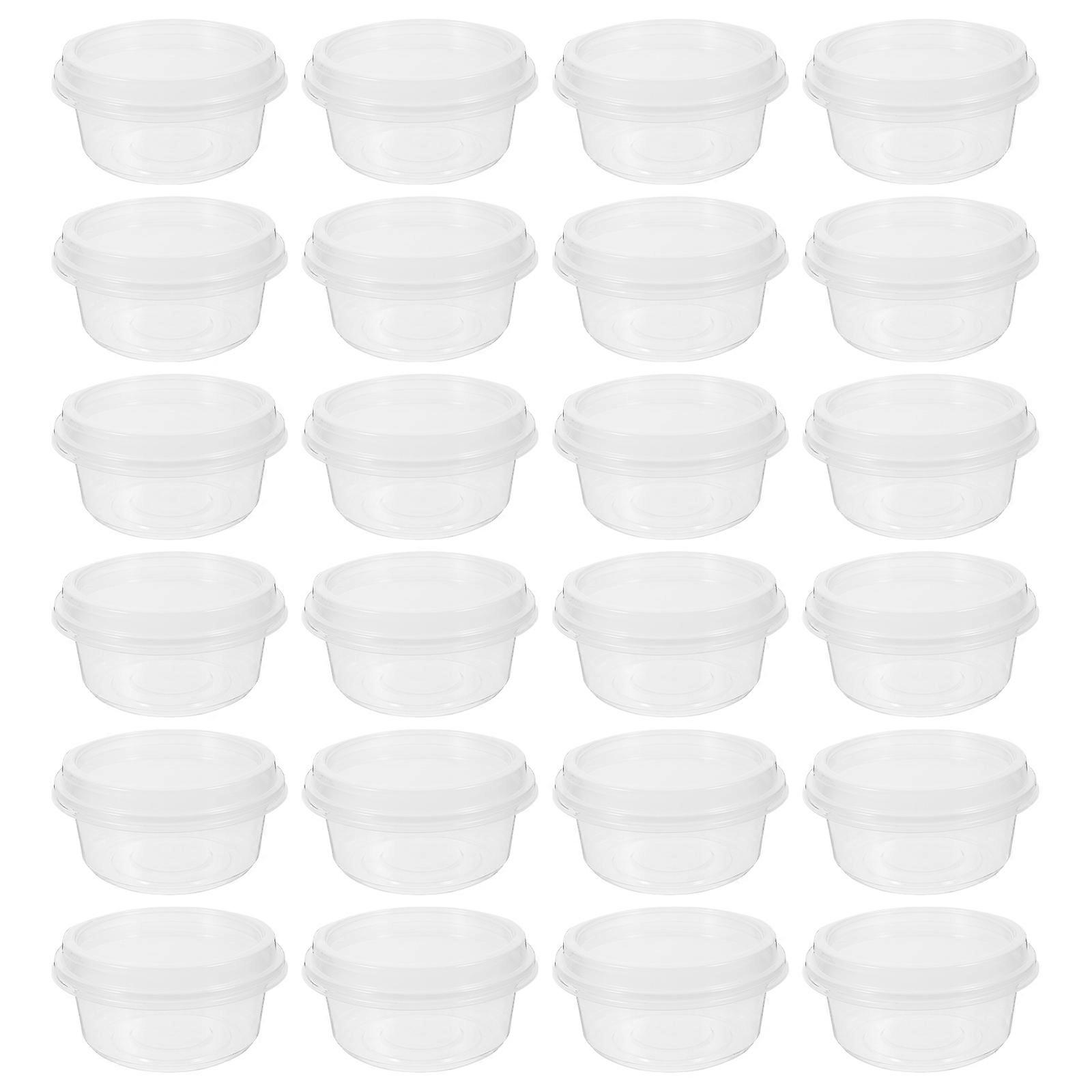 Bowls With Lids Plastic Containers For Porridge Soup Ice Cream Pudding Muffin Snacks 12X12cm 360ml Airtight Leakproof 50Sets