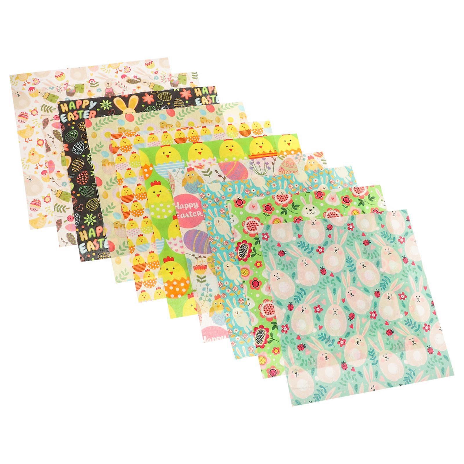 Embroidery Material Sewing Cloths Decorative Patchwork Craft Making Easter Party 25x25cm Assorted Color Cotton Cloth 10Pack