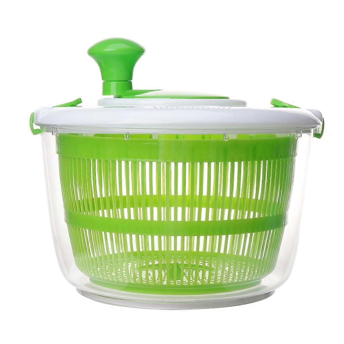 Manual Vegetable Dehydrator & Salad Spinner – Easy to Use Washing & Drying Drain Basket for Fruits, Vegetables & Homemade Salads – Kitchen Essential