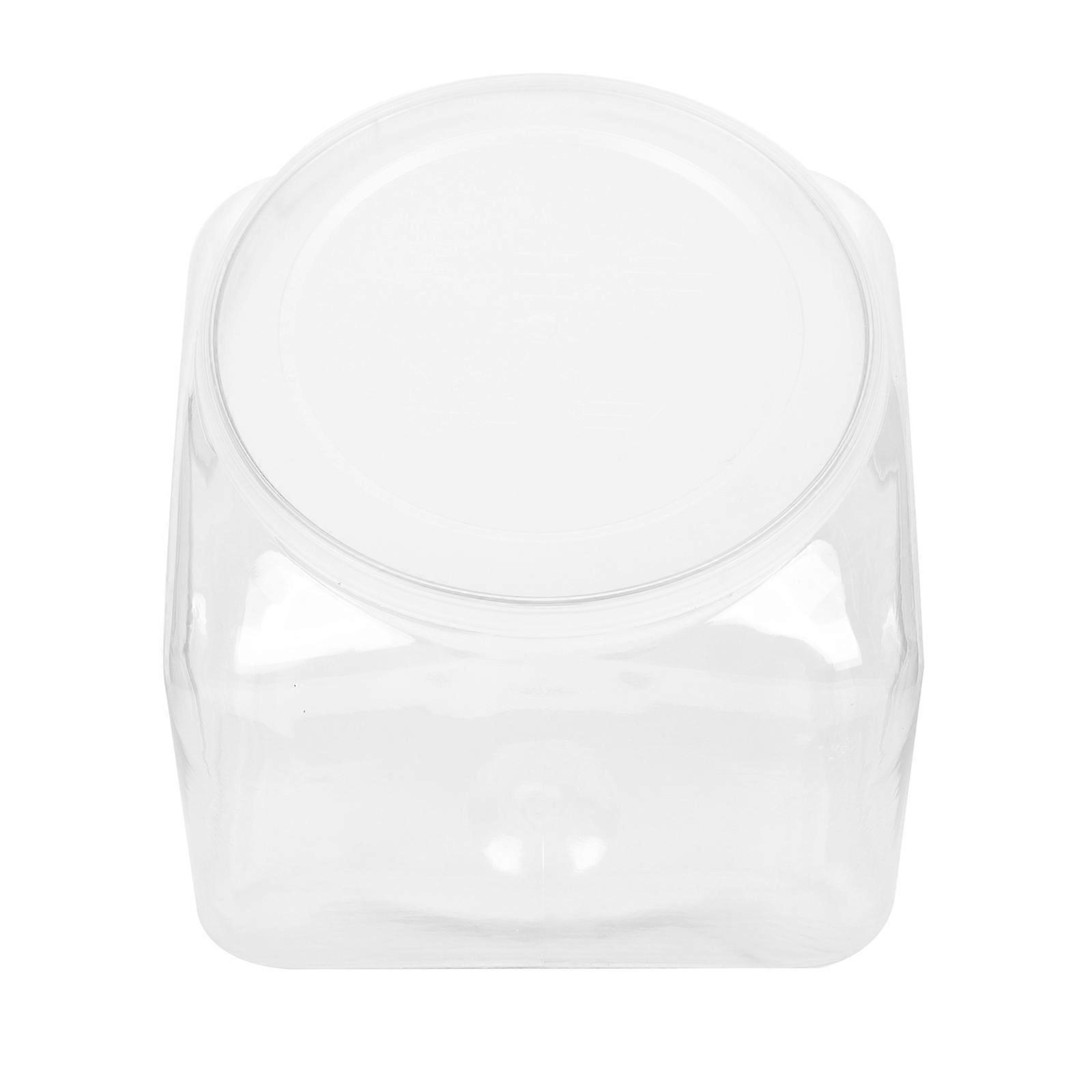 1pc Clear Plastic Storage Jar Candy Container Confectionery Organizer