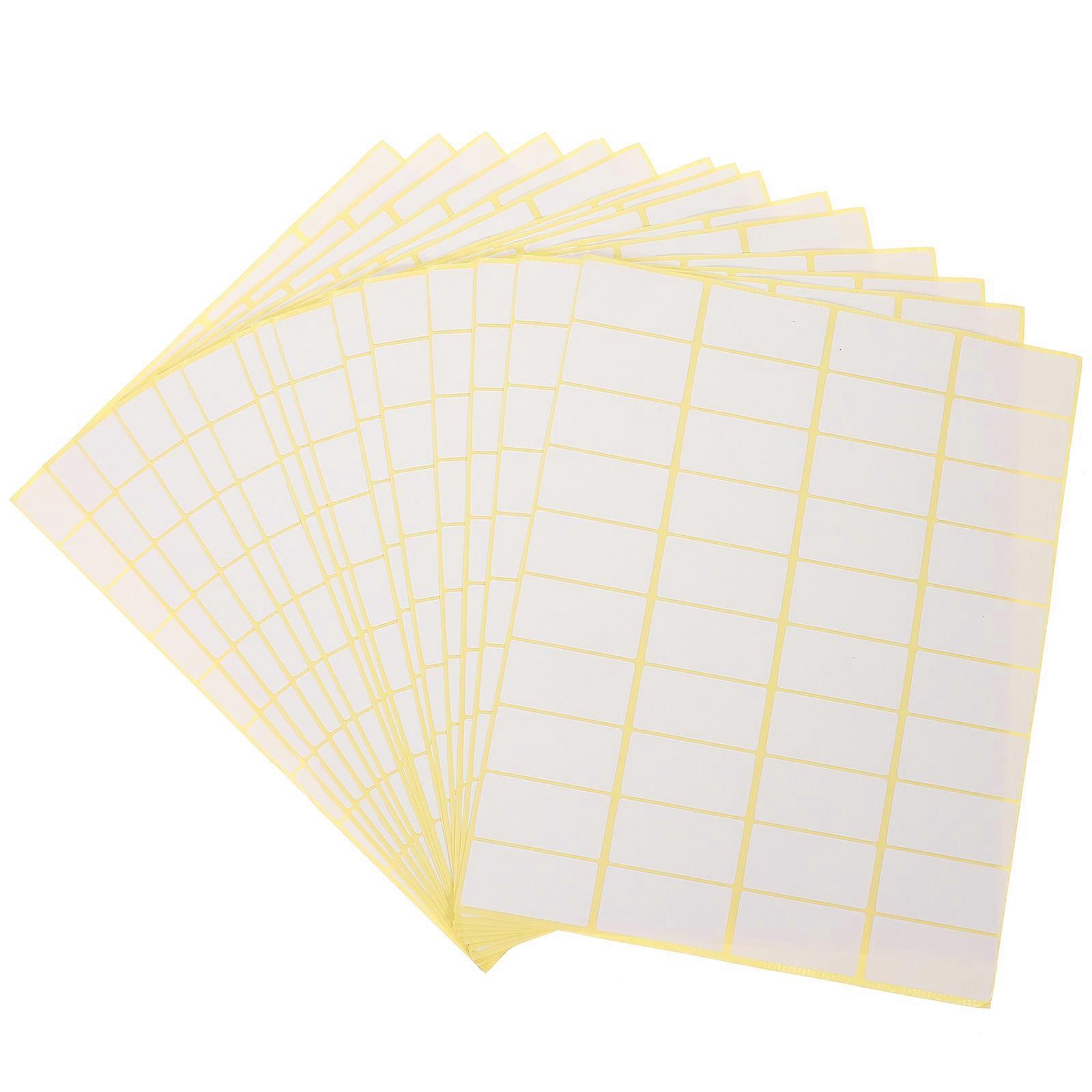 15 Pack Small Adhesive Price Tag Stickers, Easy Peel Plain Labels for Pricing, Inventory, Organization, Self Adhesive for Writing with Pen, Pencil or