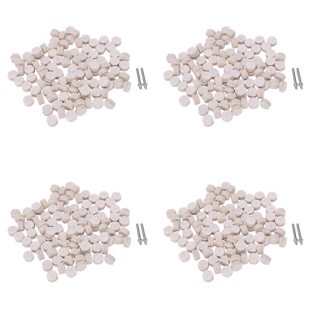 100pcs Wool Felt Polishing Buffing Round Wheel Tool + 2 Shank