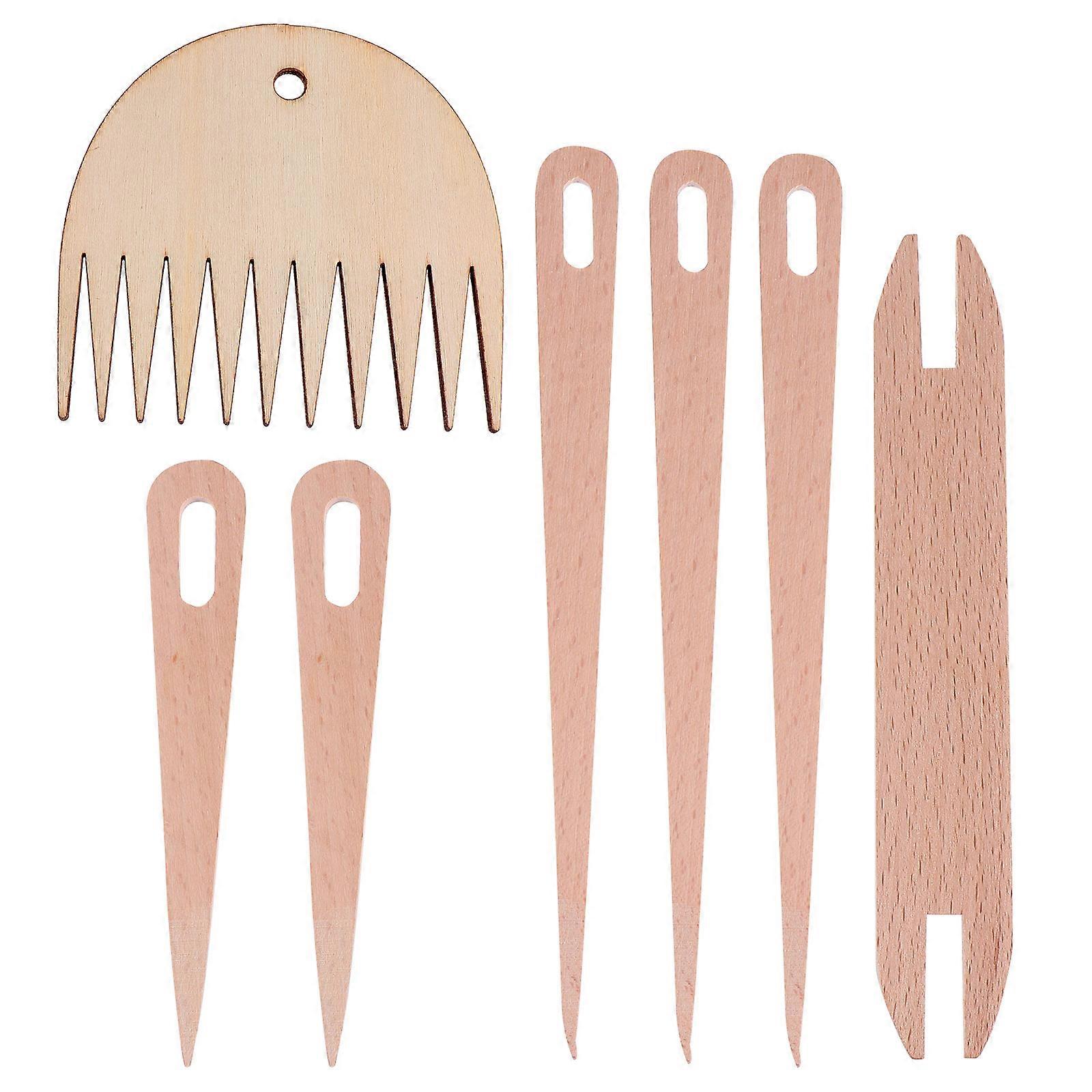 Wood Weaving Stick Diy Weaving Tool Hand For Craft Making 20X2Cm 1Set