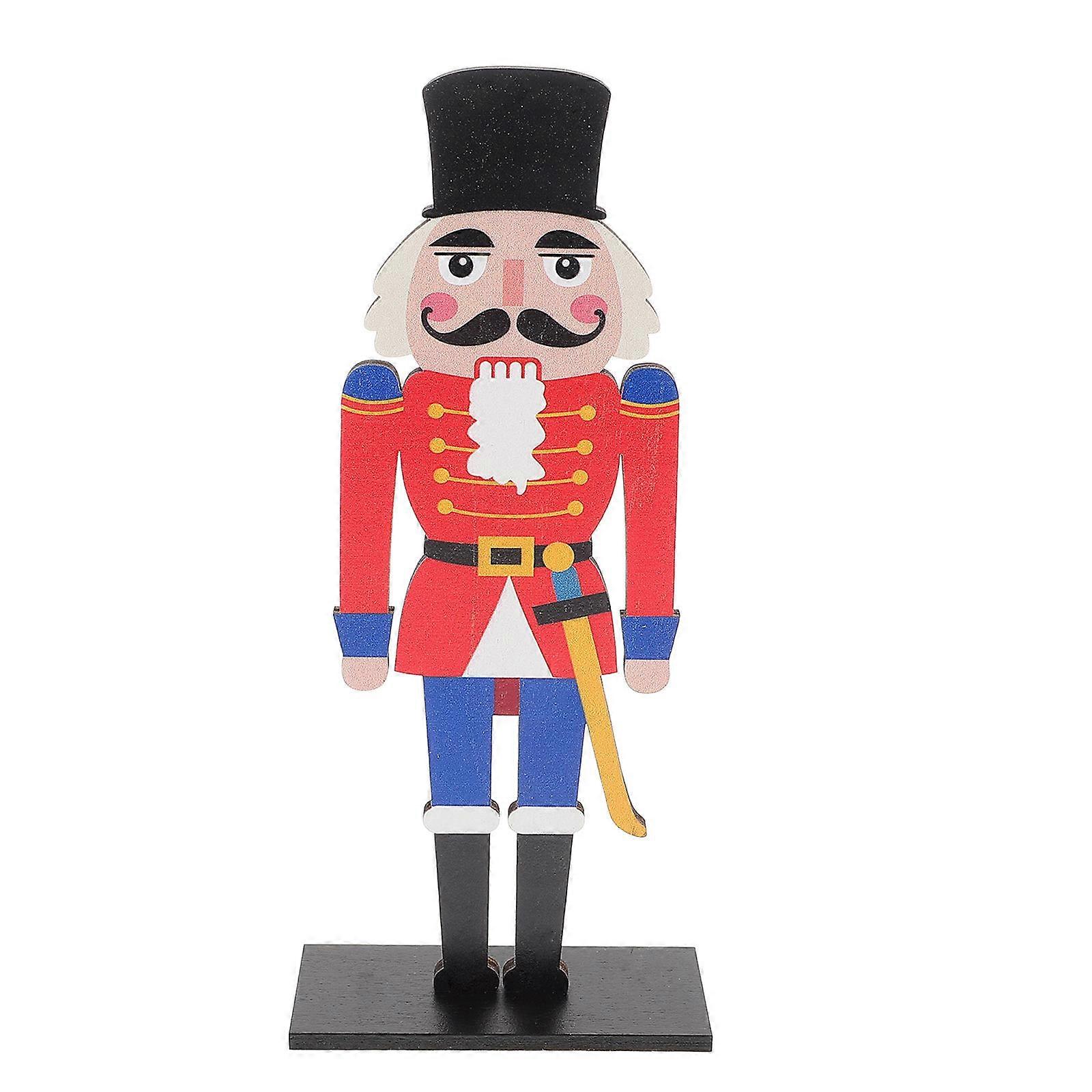 クリスマスの飾りのためのハロウィーンくるみ割り人形木製兵士フィギュアホームデコレーションテーブルセンターピースホリデーオーナメント22.50X10.00X4.00CM 1個