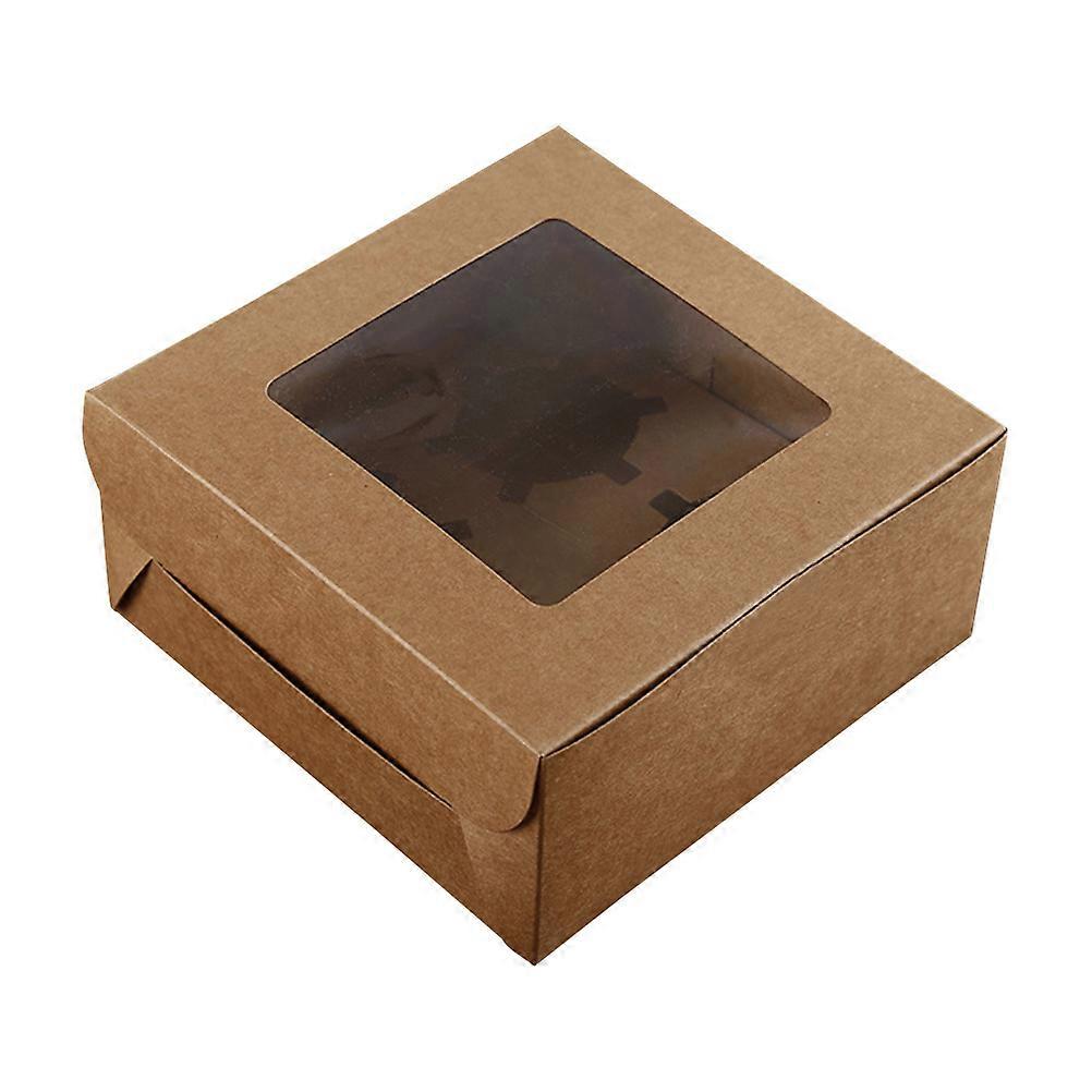 Cupcake Box Kraft Paper Packaging For Home Dessert Shop 16.00X16.00X7.50CM Storage 1Set