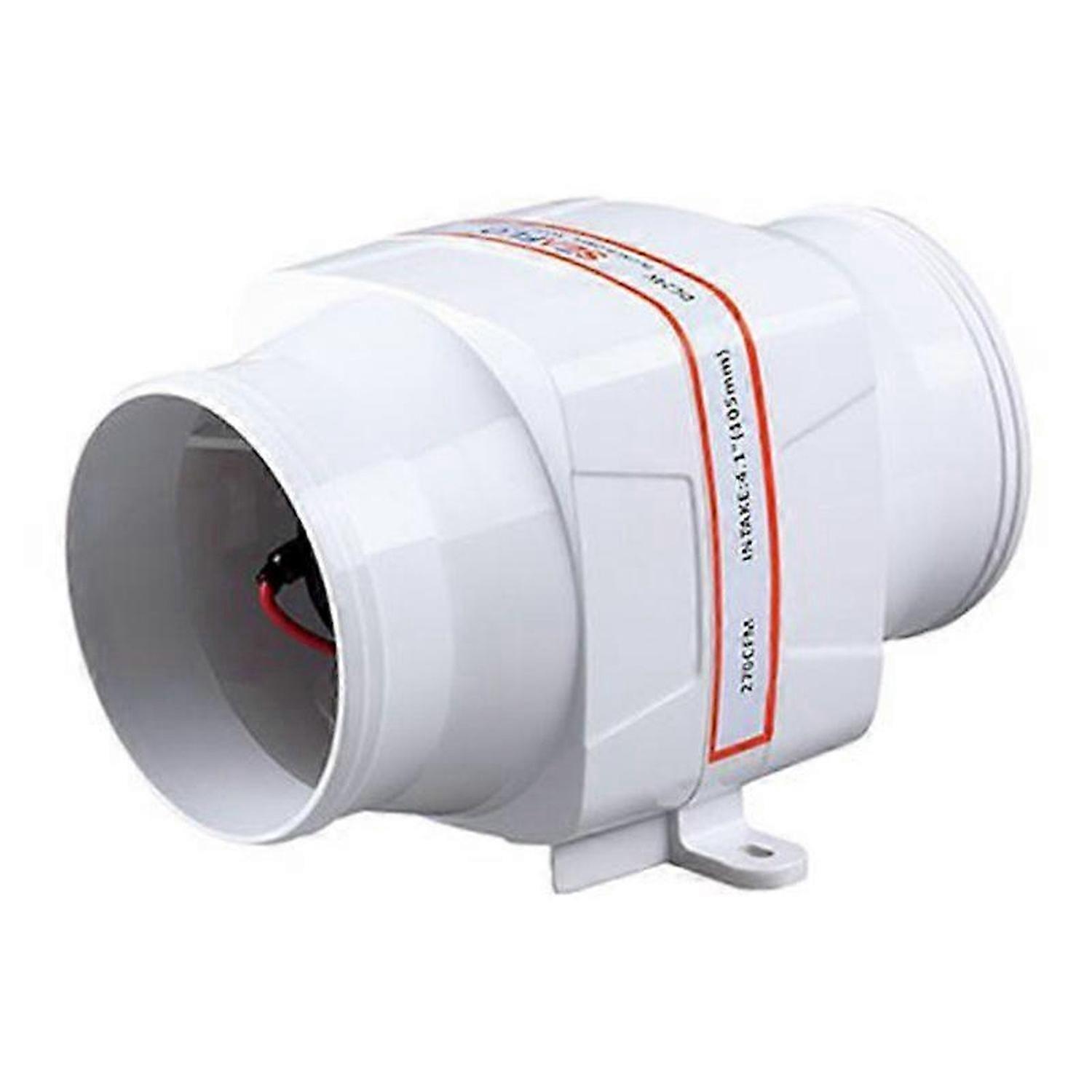 SEAFLO 4" Inline Marine Bilge Luftgebläse 12V 270 CFM Leises Boot Weiß