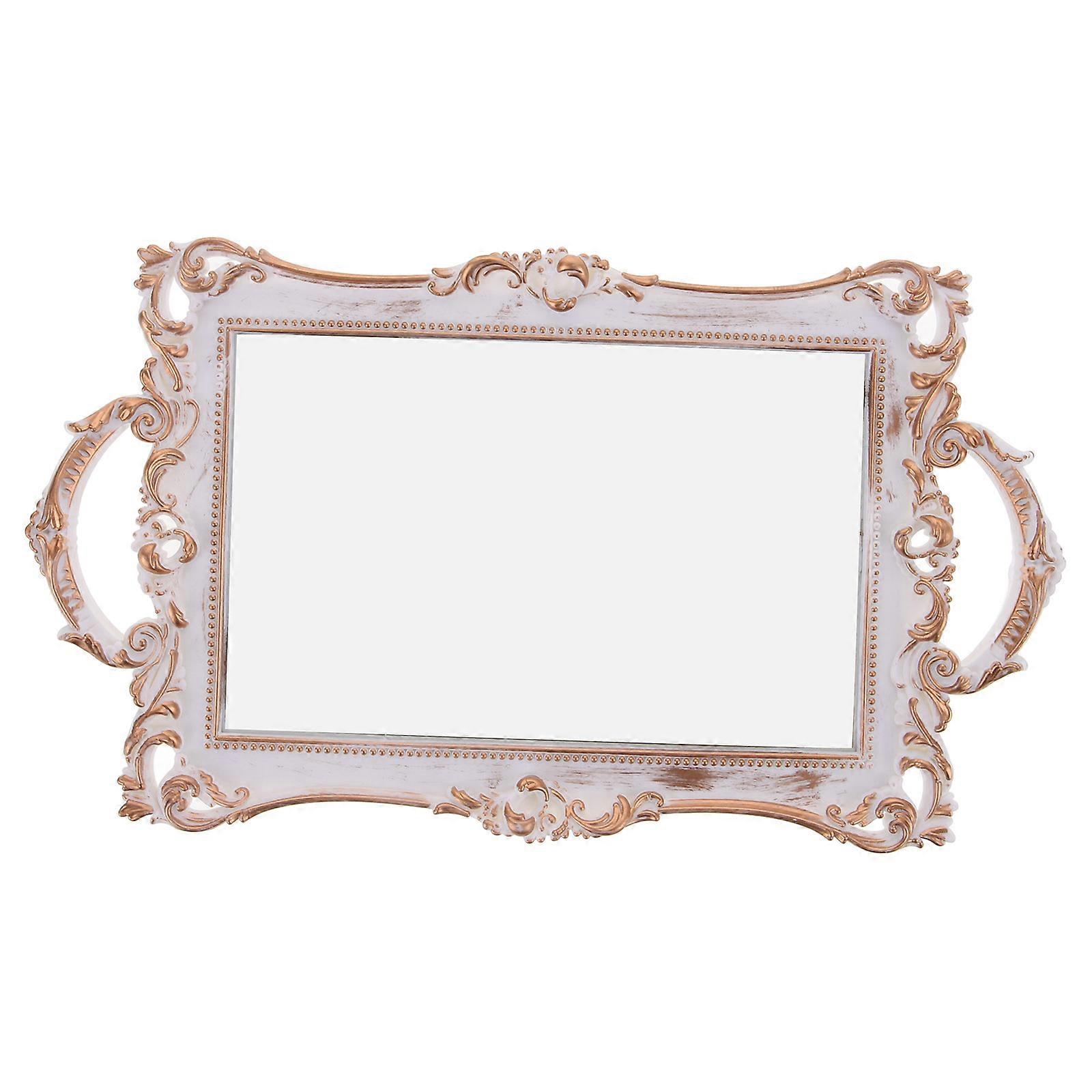 Jewelry Holder Rectangular Shape Makeup Tray For Dressing Table Material Photography Prop 1Set