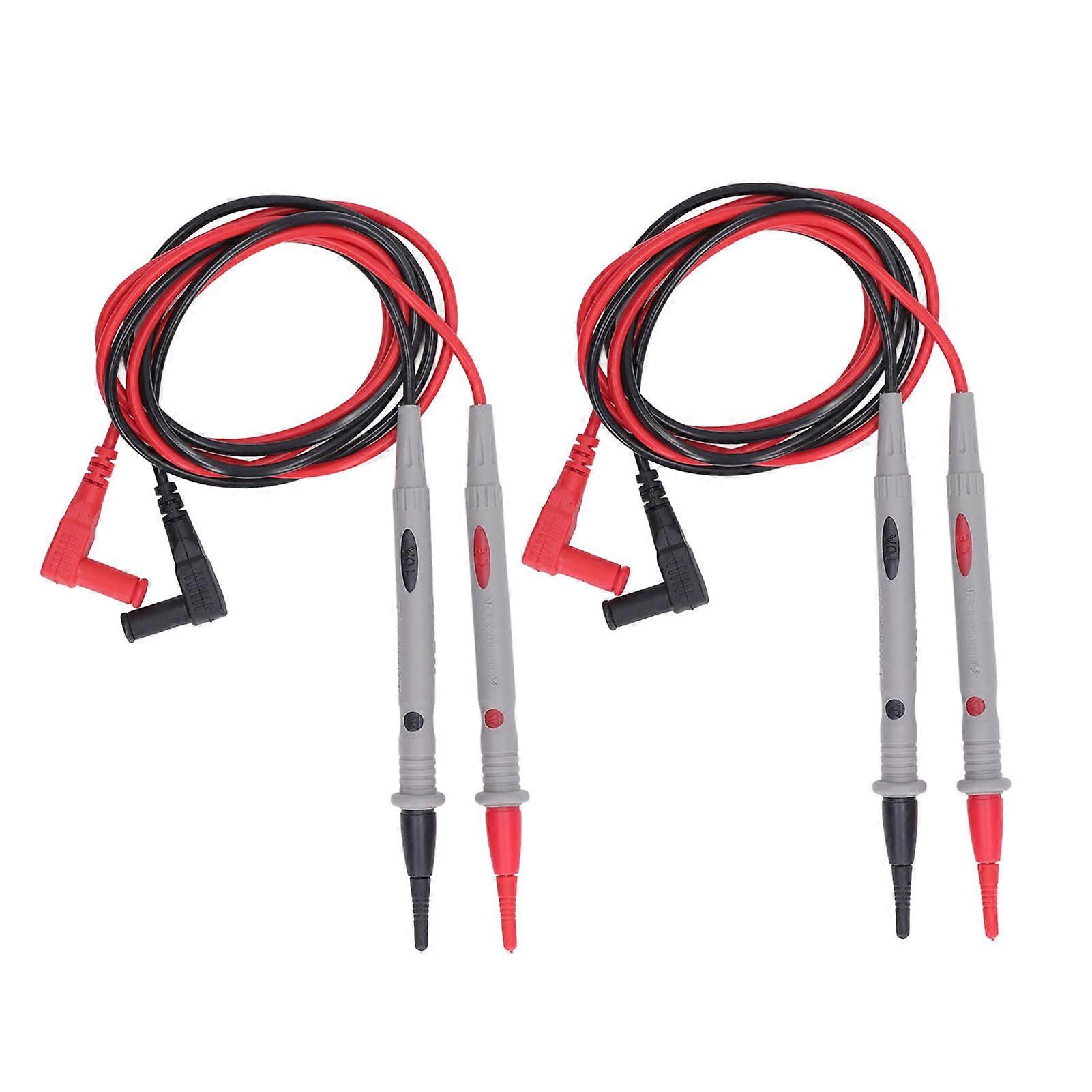 2 Sets Multimeter Test Leads Silicone Testing Probe Needles Electrical Test Wire Kit Universal 1000V 10A