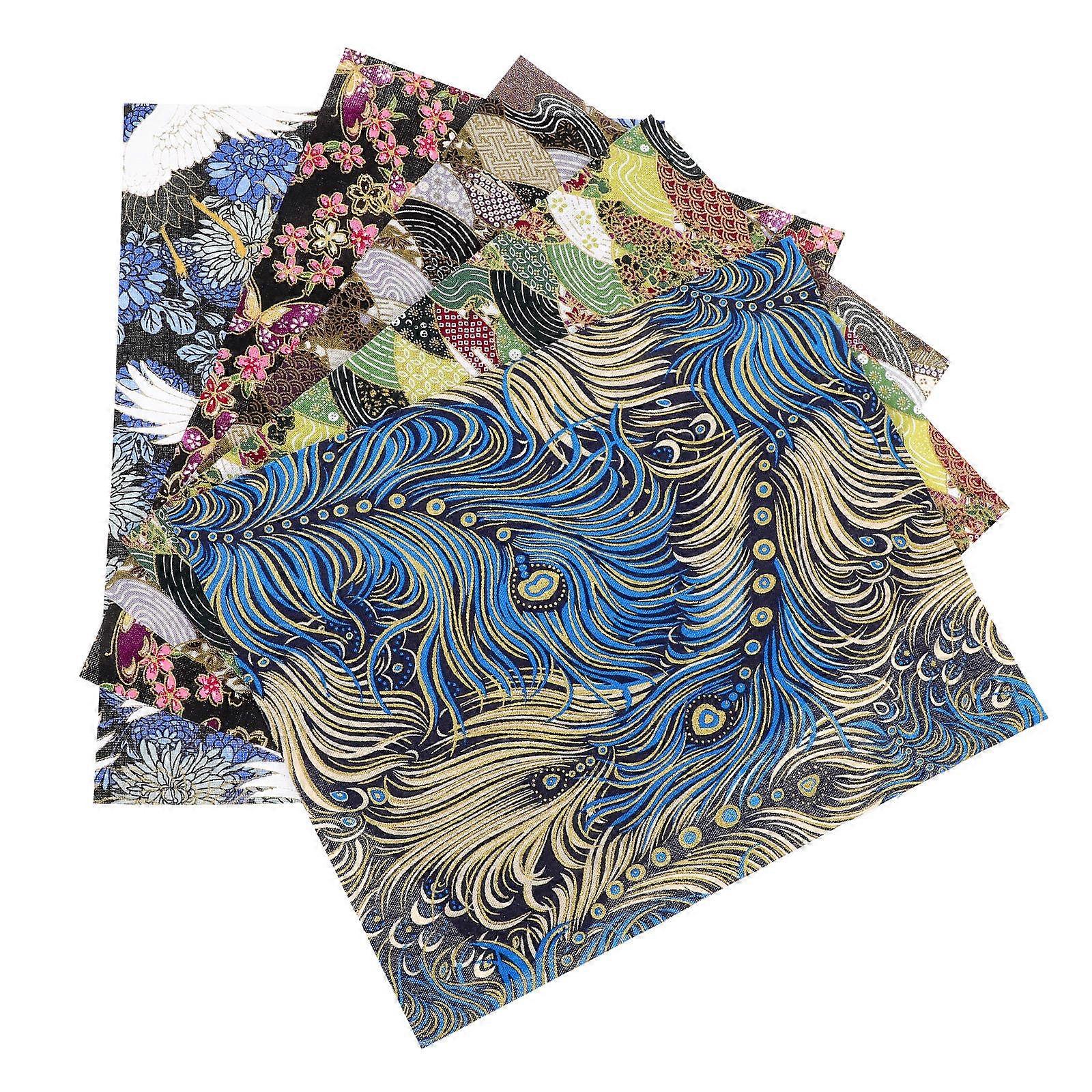 Fabric For Crafts Cotton Fabric Square Diy Craft Fabric Assorted Color Square School Projects 5Pcs