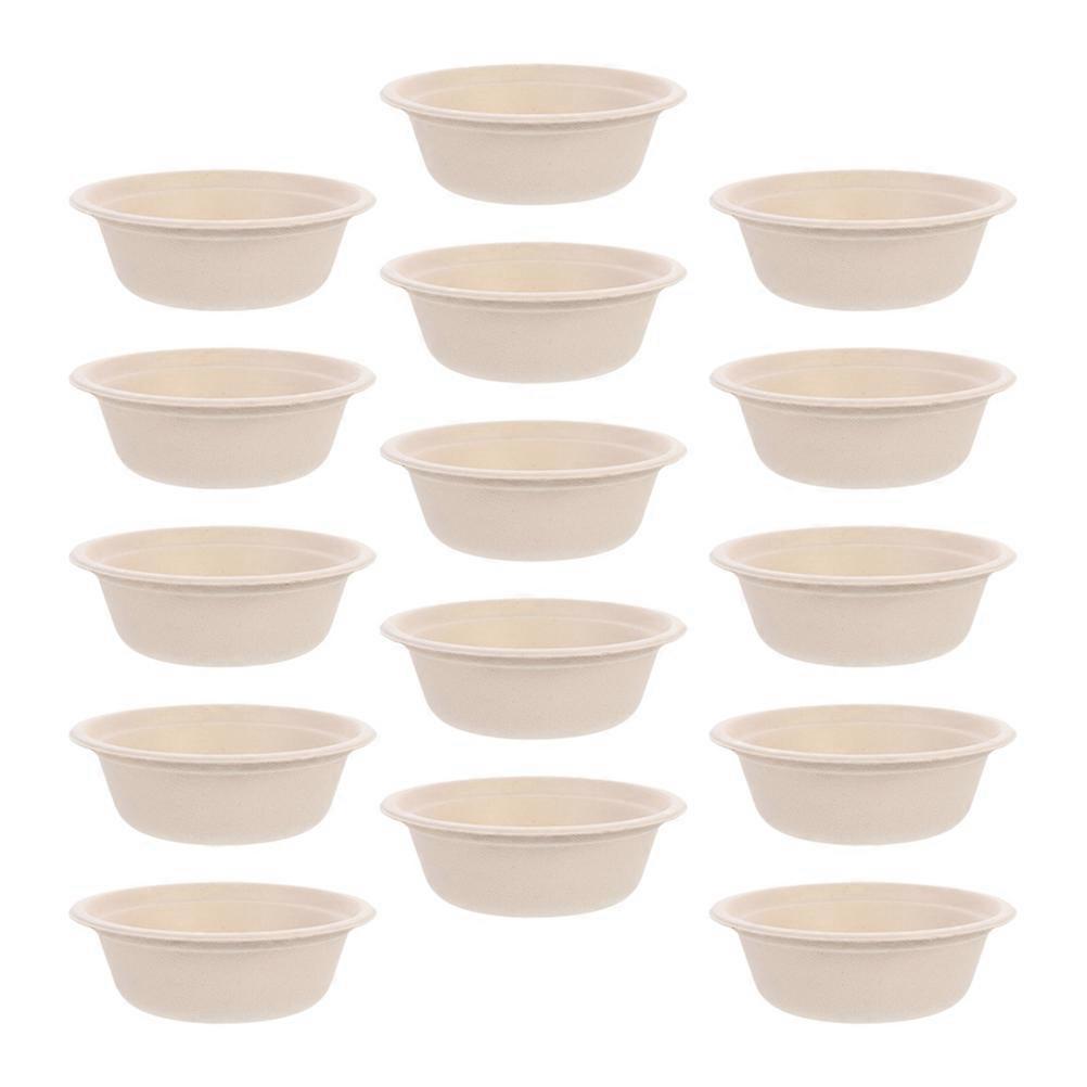 Camping Multi-Function Noodle Pulp Material Beige 350ml 100Set