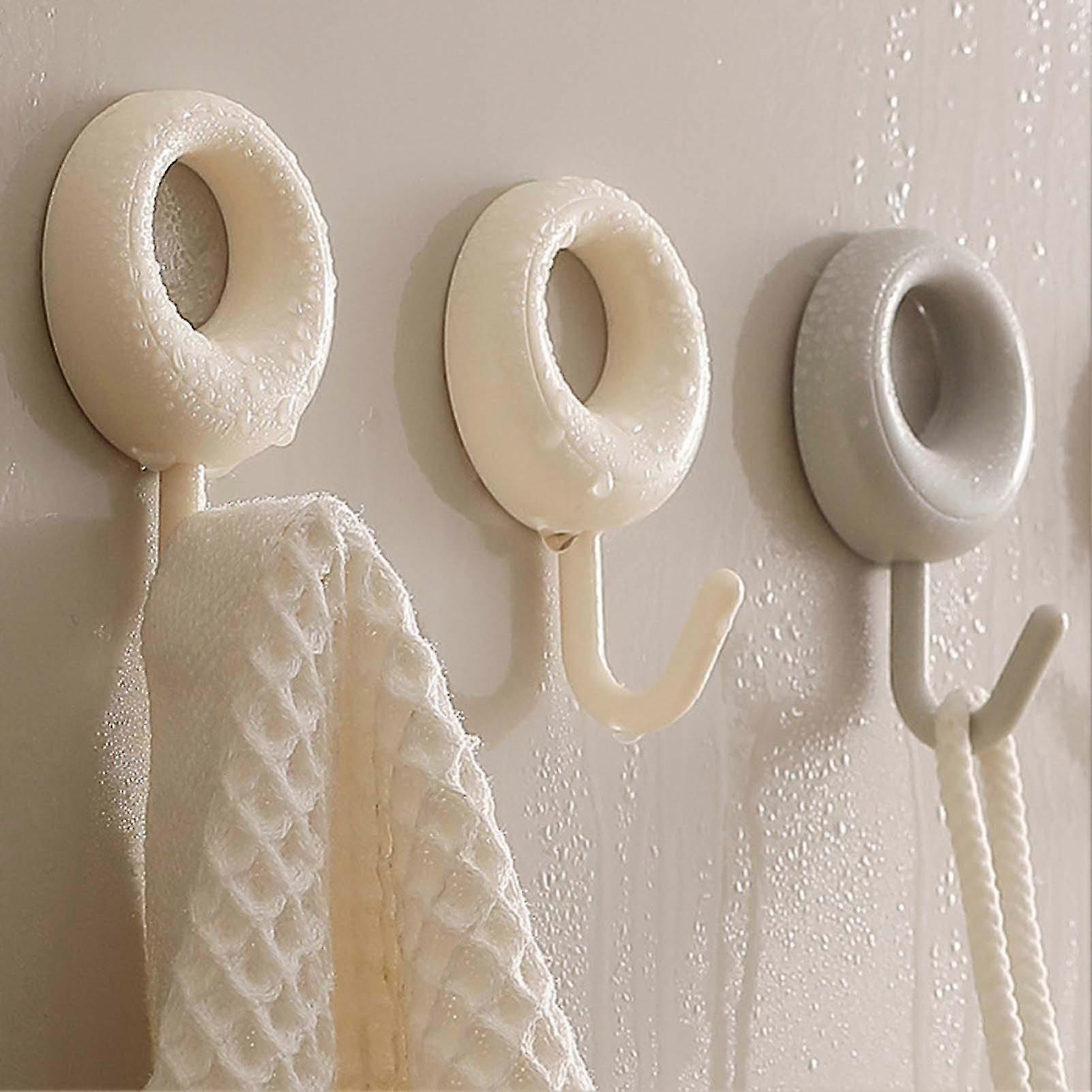 2025 Latest Model 4Pcs Wall Hook Without Drilling Self-Adhesive Solid Color