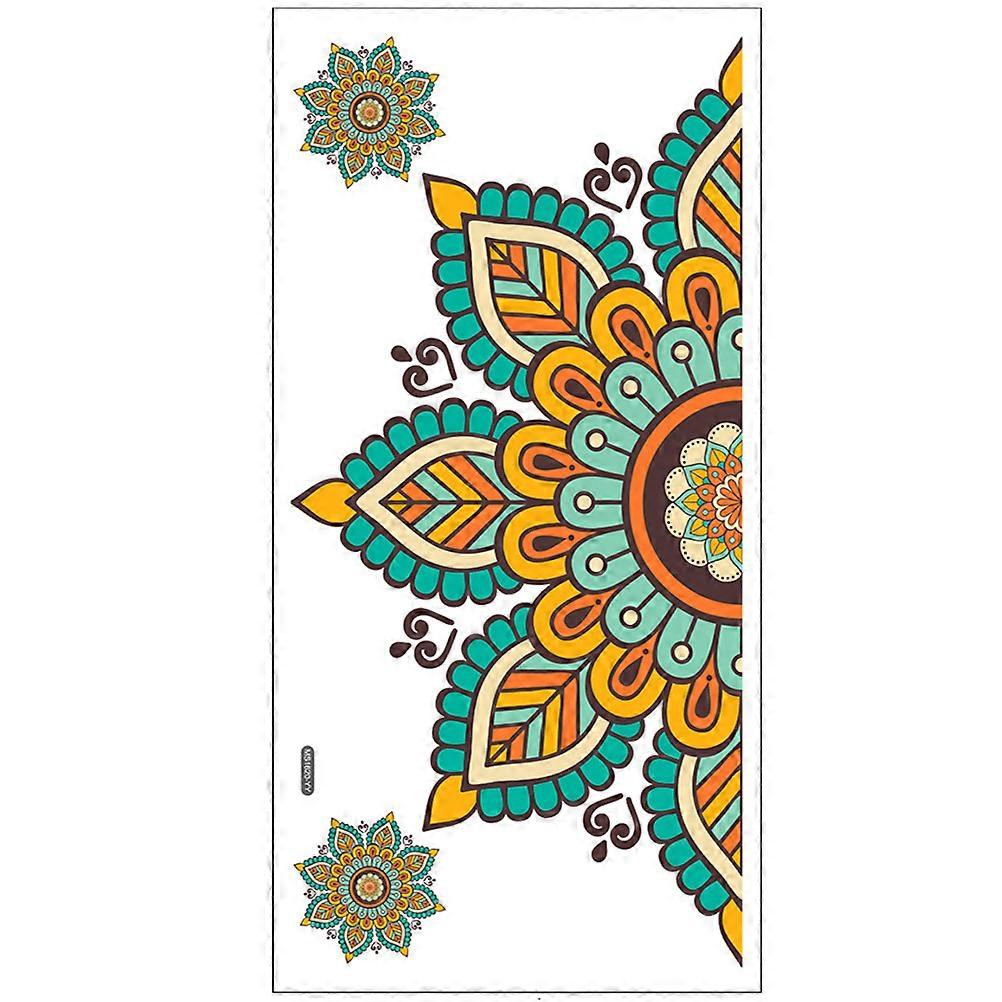Wall Decal Mandala Adhesive Sticker Decorative Easy to Remove Multi-Colored 60x30cm 1 Sheet
