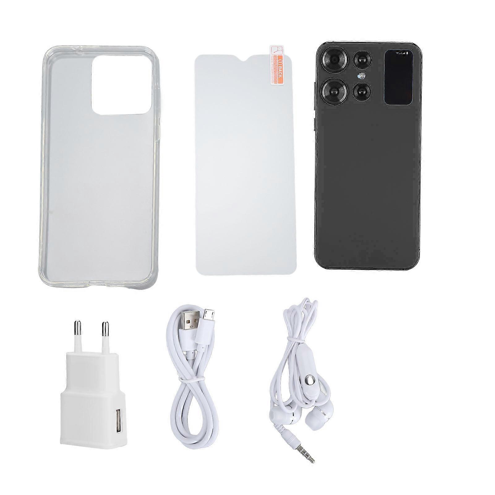 Note40+ Unlocked Smartphone - 6.5" UHD, Android 13, 6800mAh, Dual SIM, Black, EU Plug