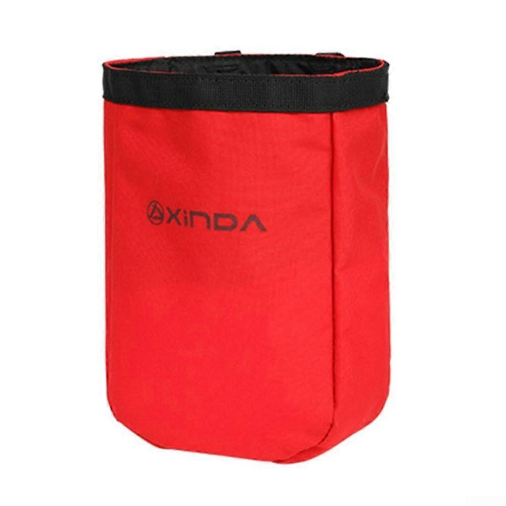 Climbing Accessories, Adjustable Hip Belt, Chalk Bag for Practical Tool Storage, Red