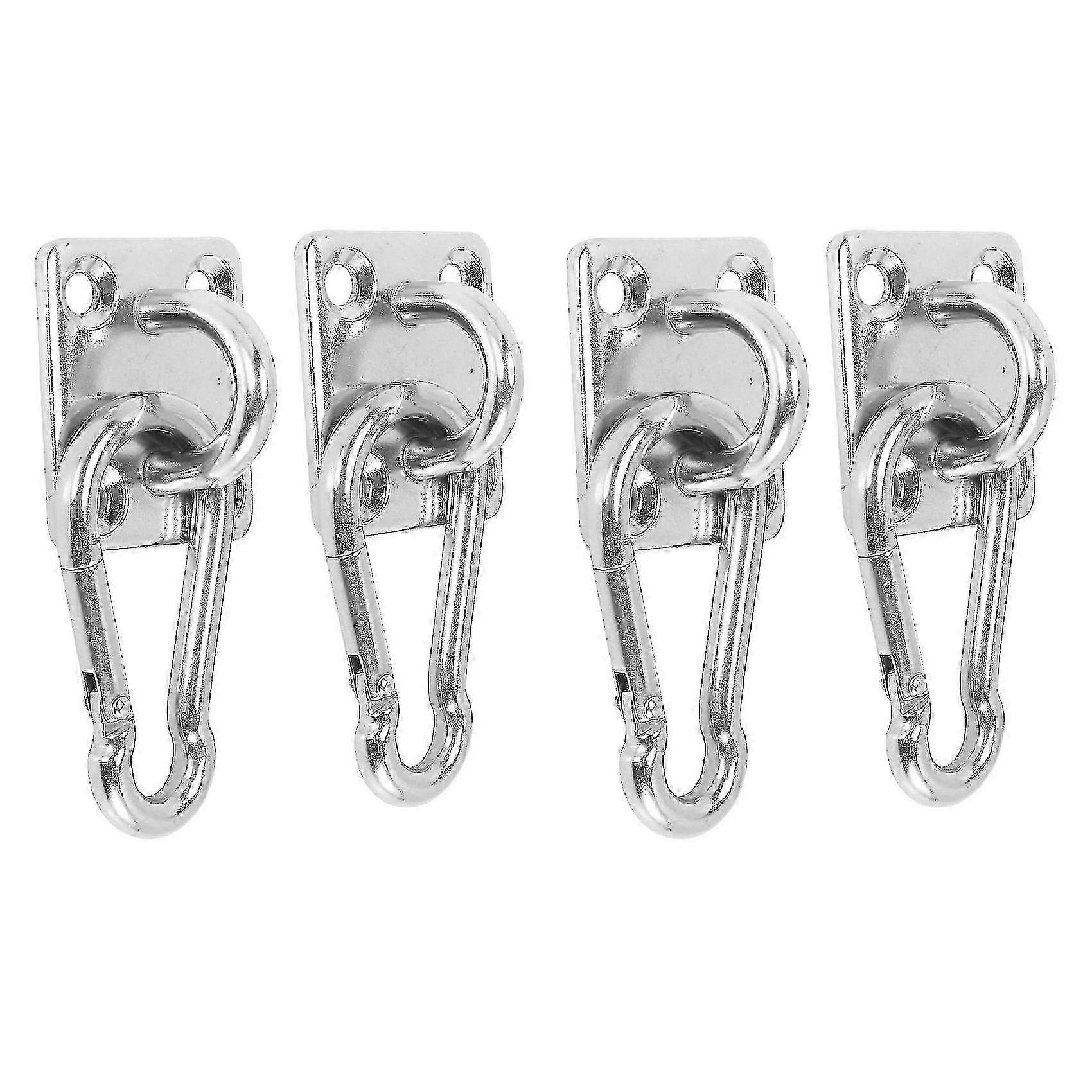 4 Sets Of Suspended Ceiling Wall Mount U-shaped Hooks Multi-function Hammock Hammock Hook Metal Bas hwy