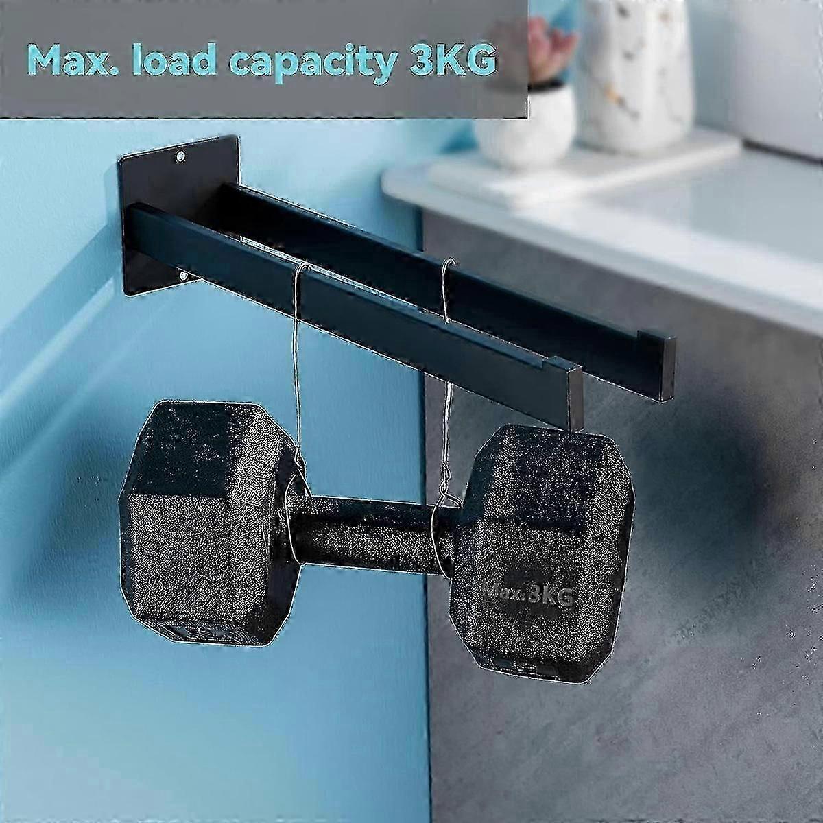 Self-Adhesive Double Square Stainless Steel Towel Rail for Bathroom, No Drilling Required