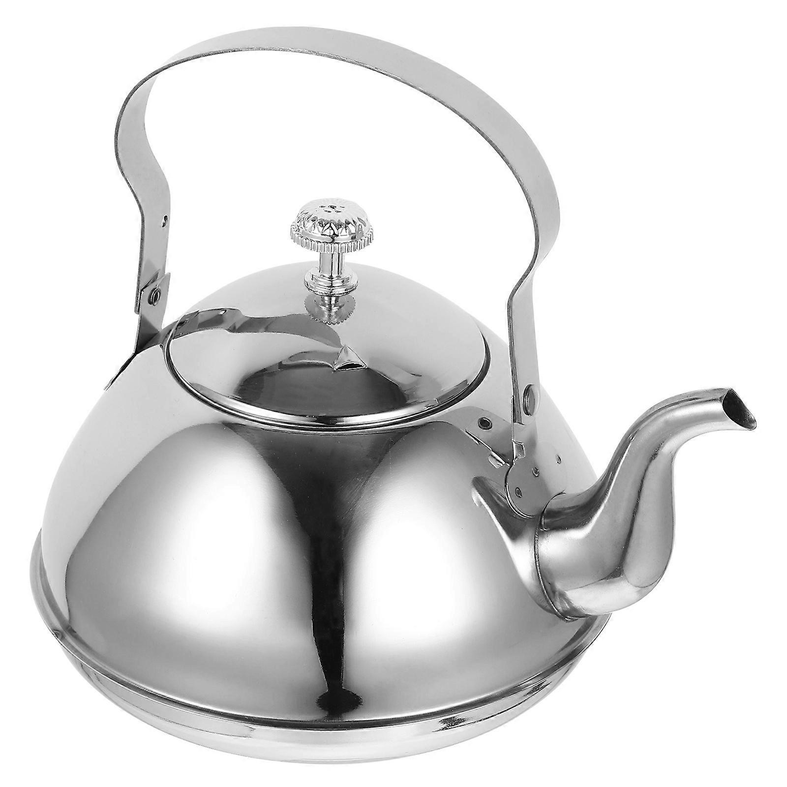 It sounds like you're describing a **stainless steel teapot with a removable strainer**, which is a versatile and elegant choice for both home and