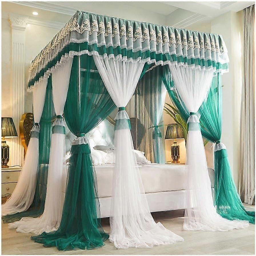 Canopy Mosquito Net For Double Bed - Pink-2 180x200cm/71x79in, Green-1 Color Options, Decorative Bed Curtain