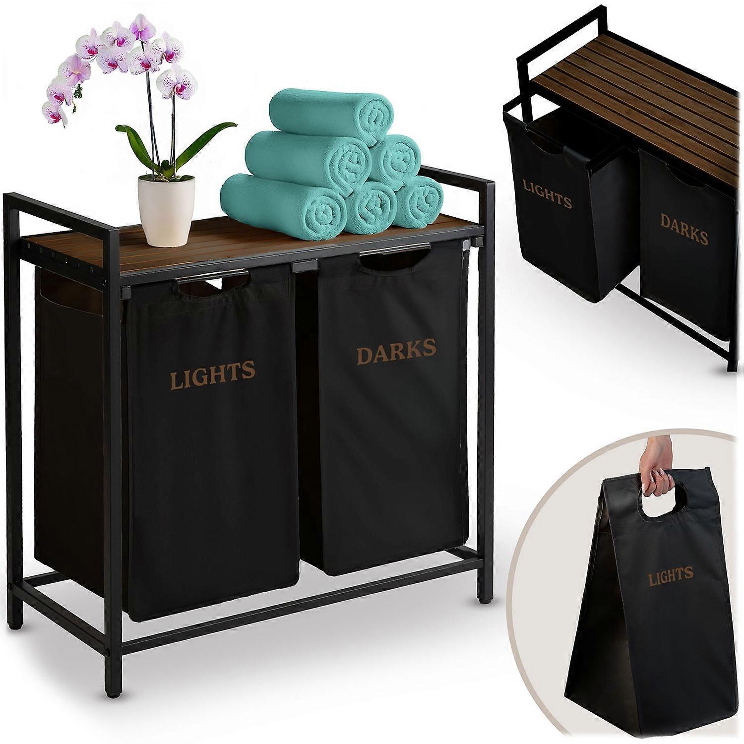 Two-chamber laundry basket on 80 l frame Massido