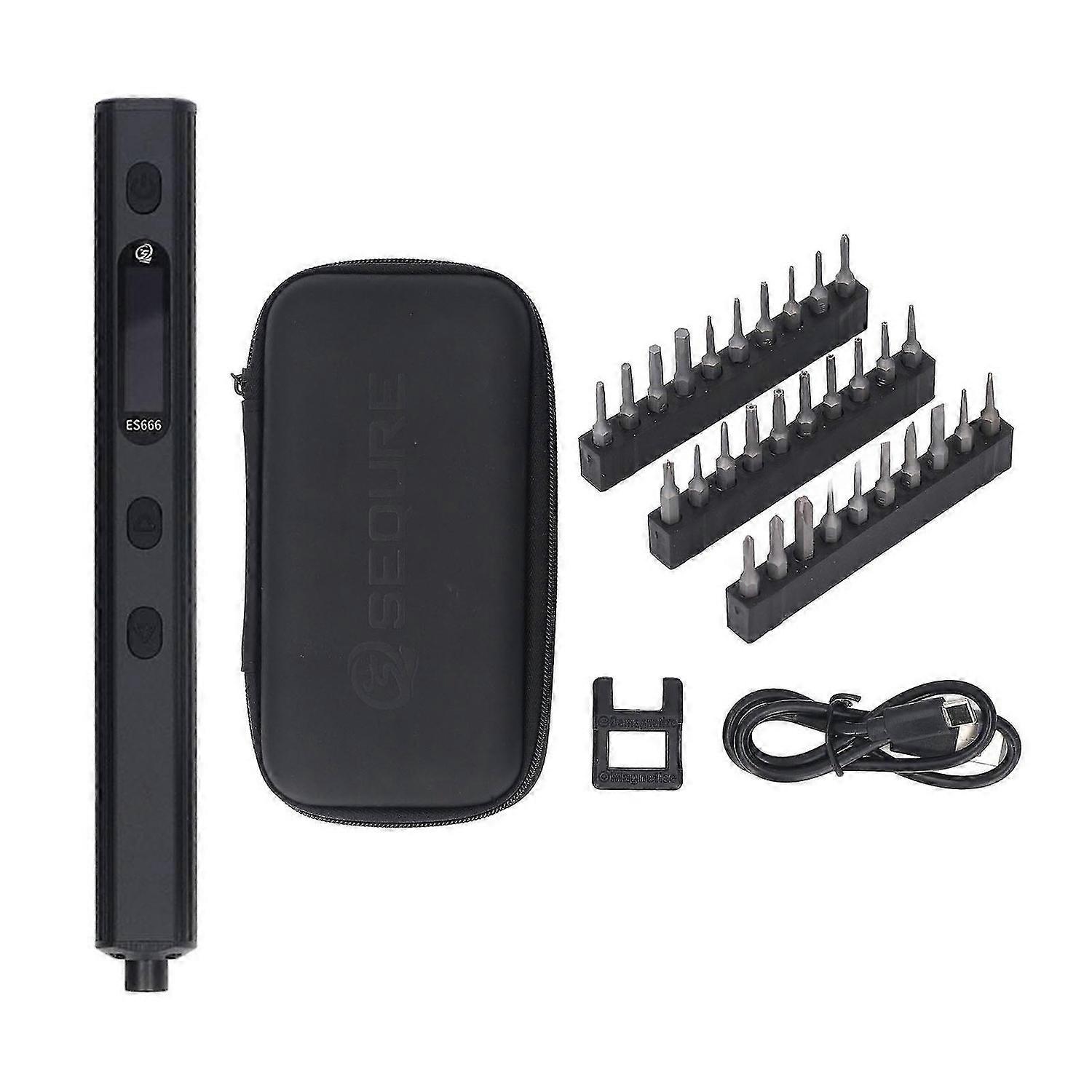 Electric Screwdriver Set 250rpm 3 Modes 7 Gears Rechargeable Repair Screwdriver with LED Light Type C 5V