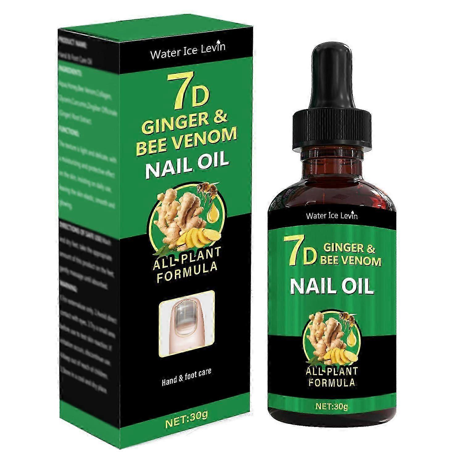 Traitement des ongles de 7 jours, Traitement des ongles au gingembre, Réparation des ongles polyvalente, Huile nutritive pour les ongles, Huile fortifiante, Sérum Huile de croissance des ongles au gingembre 30ml