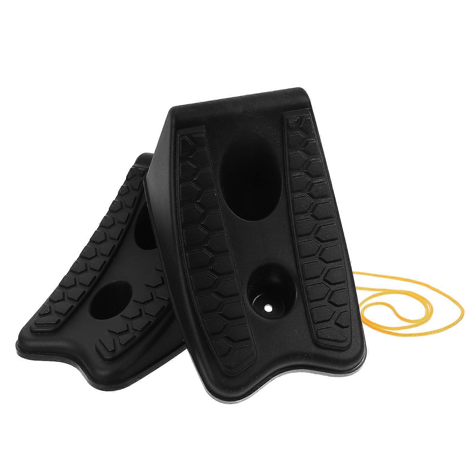 Vehicle Chock RV Wheel Chocks for Changing a Wheel 20.50X14.00X11.40CM Rubber Prevent Sliding 2Pcs