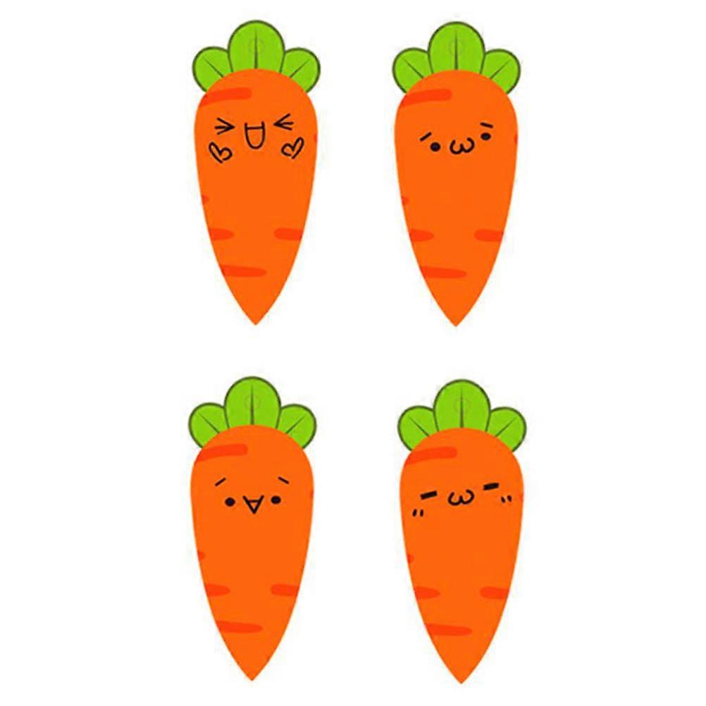 4pcs Mini Notepads Binder Memo Pads Small Blank Writing Notebooks for Creative Writing Sketching Idea Listing Adorable Carrot Design Easy for Daily