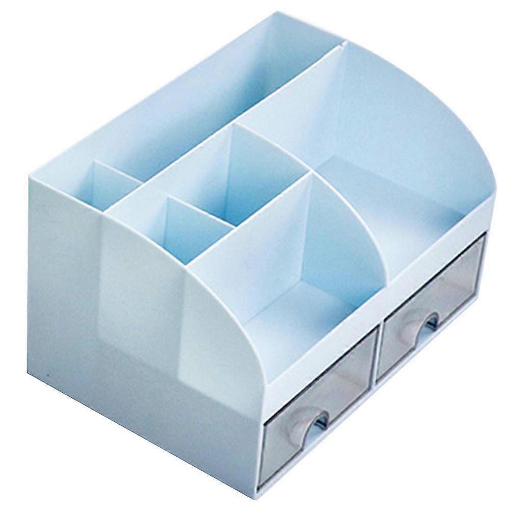 Lightweight Transparent Office Storage Box with Tabletop Organizer for Stationery and Sundries – Multi functional Desk Drawer Organizer for Home and