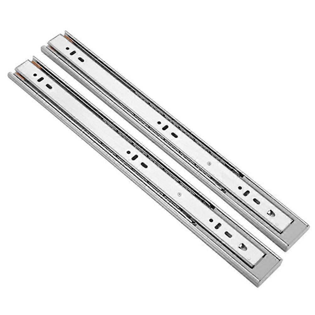 Dresser Drawer Slides Cabinet Rails Silver 30x4.5cm Thickness 1.2mm Zinc Plated Steel Ball-bearing 1 Pair