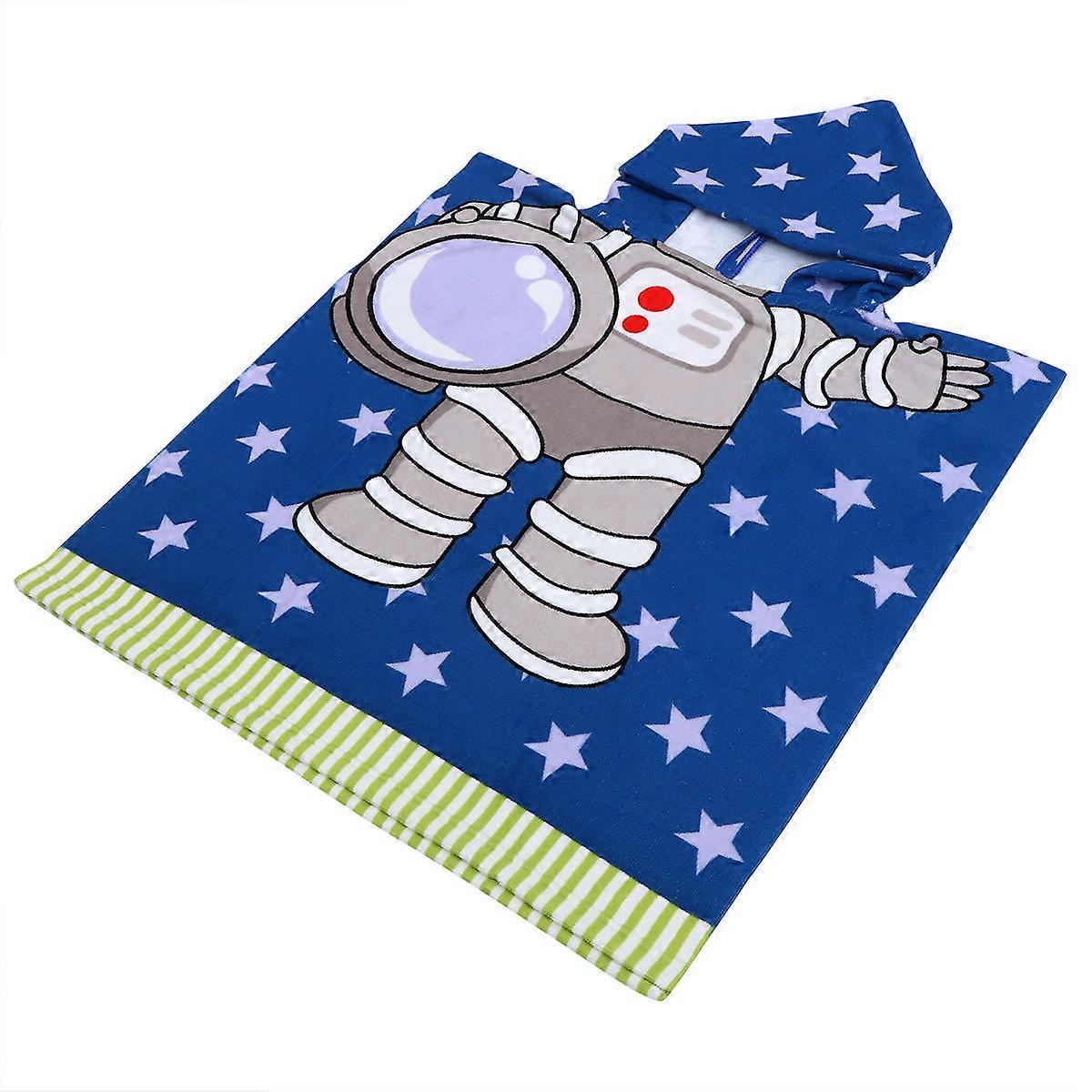 Lightweight Quick Dry Beach Towel Cloak with Astronaut Design for Swimming, Water Parks, and Outdoor Activities