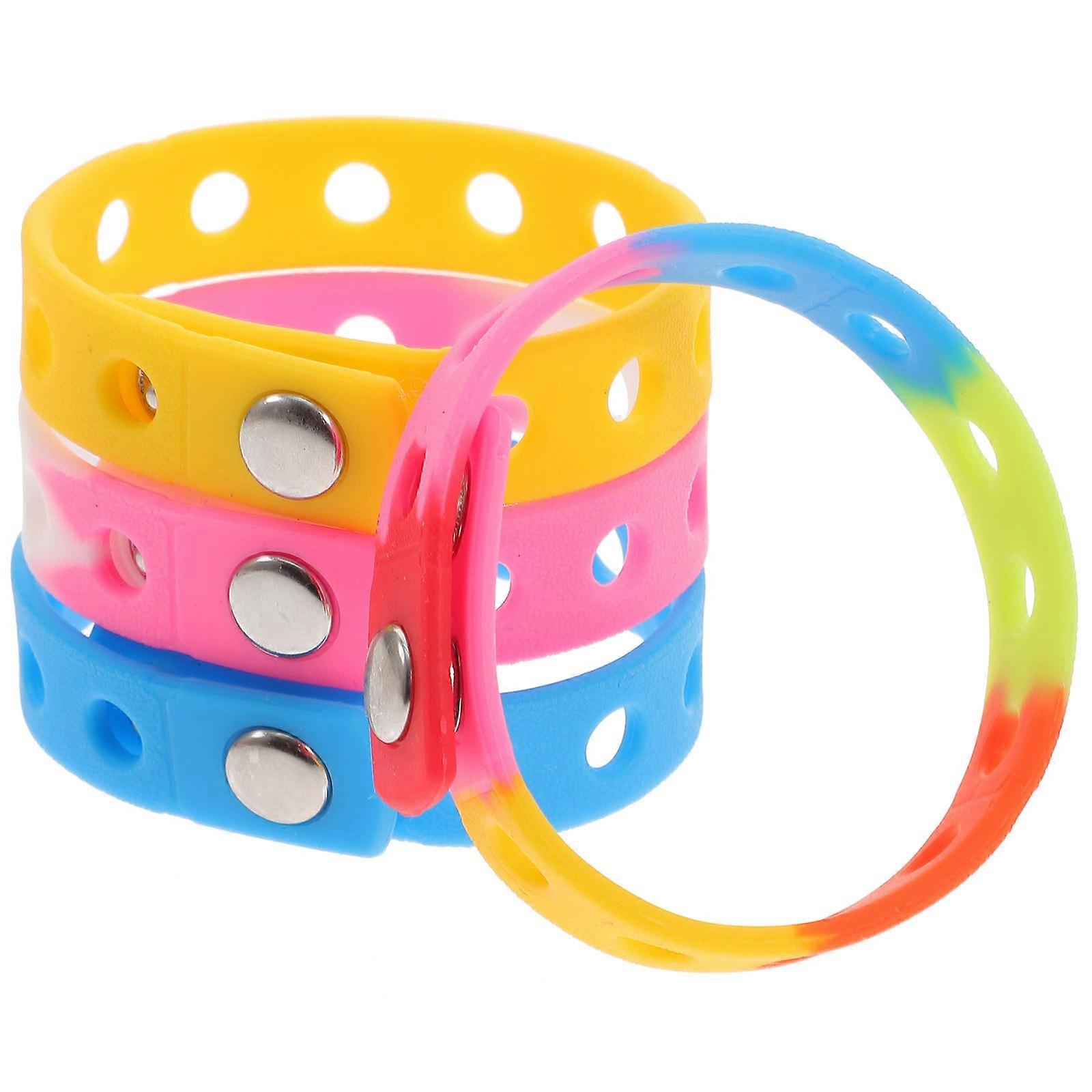 Silicone Wrist Bands Unisex Stylish Wrist Chain Festival Decoration Simple 10Pcs