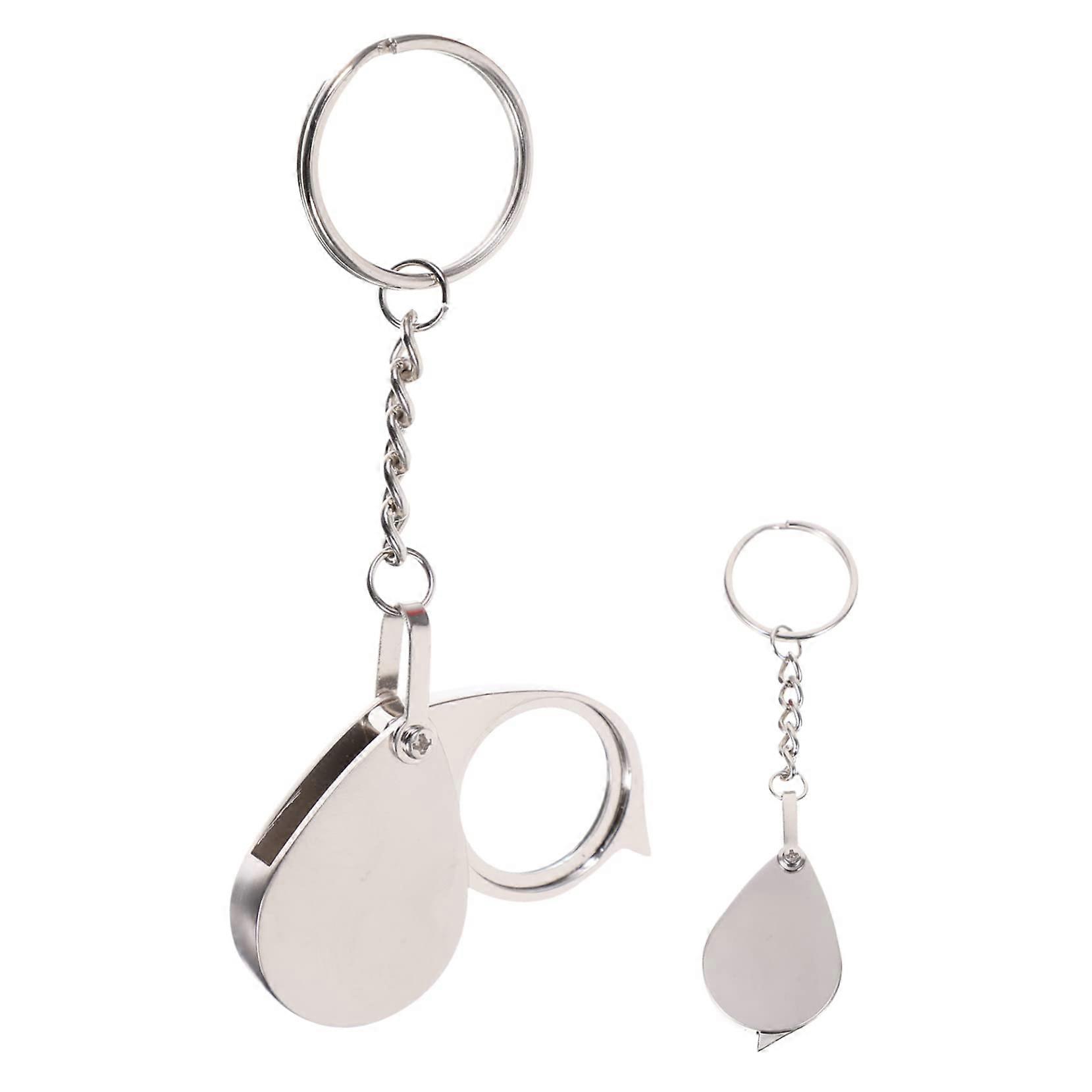 Mini Foldable Pocket Magnifier Keychain Portable Reading Magnifier for Seniors Handheld Magnifier in Compact Design Ideal for Readers and Hobbyists