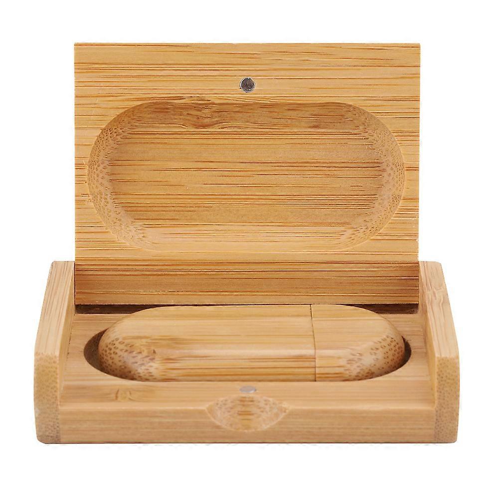 Oval Wooden Shell USB 3.0 Flash Memory Drive Storage Stick With Box U Disk 32GB