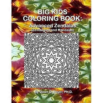 Fargeleggingsbok for store barn: Avanserte Zendalas (Zentangled Mandalas)