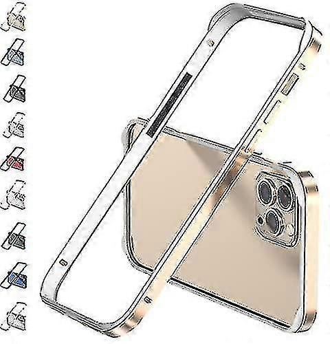Frame Metal Bumper Frame Case Compatible 14 Pro Max/14 Pro/14 With Raised Ed