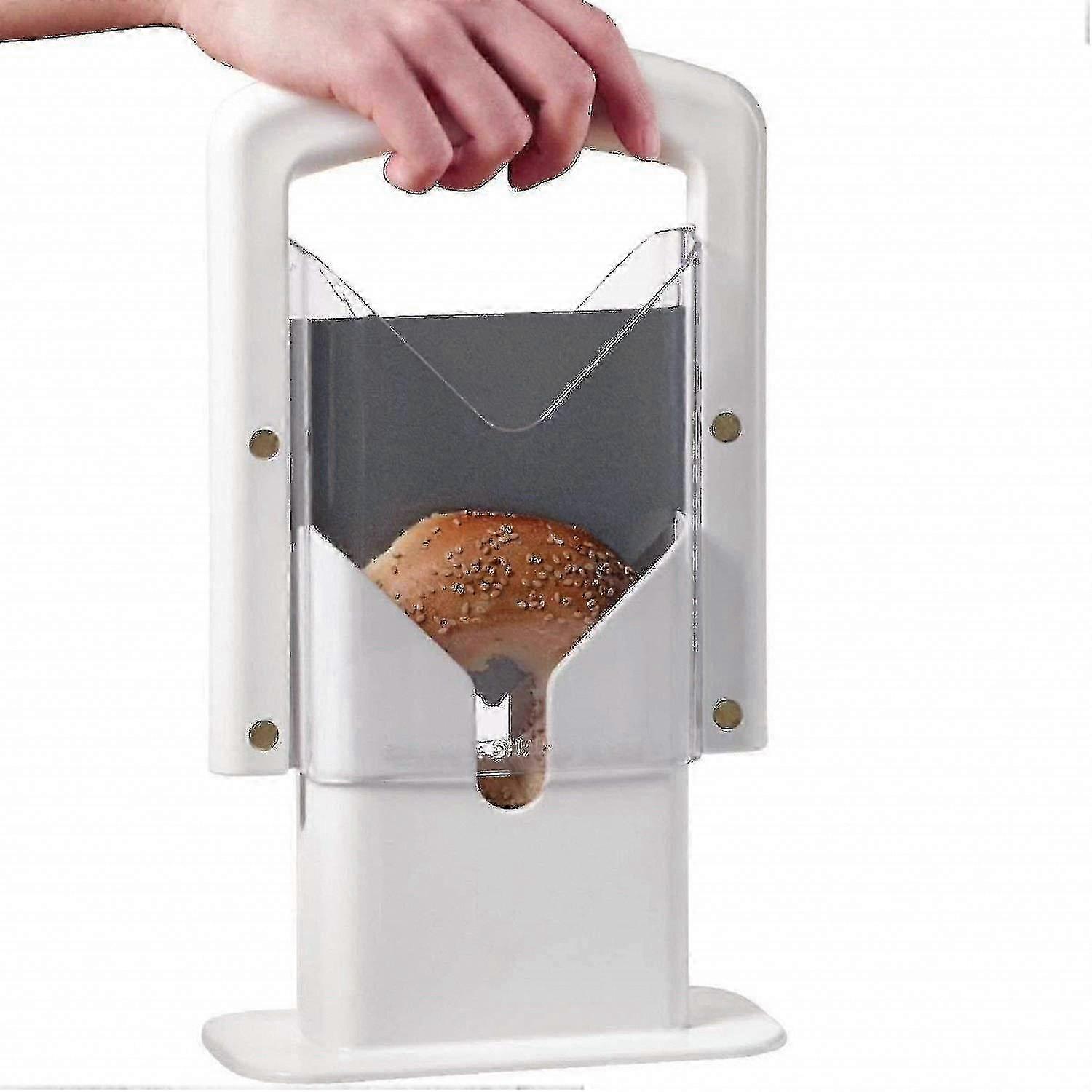 Bagel Slicer - Guillotine Style Brødskærer til perfekte skiver - Køkkenbageværktøj