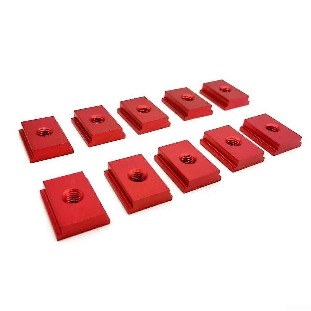 T-Schienenschieber M6 Rot 10 Stück Aus Robuster Aluminiumlegierung Für Standard-Werkbank-Setup