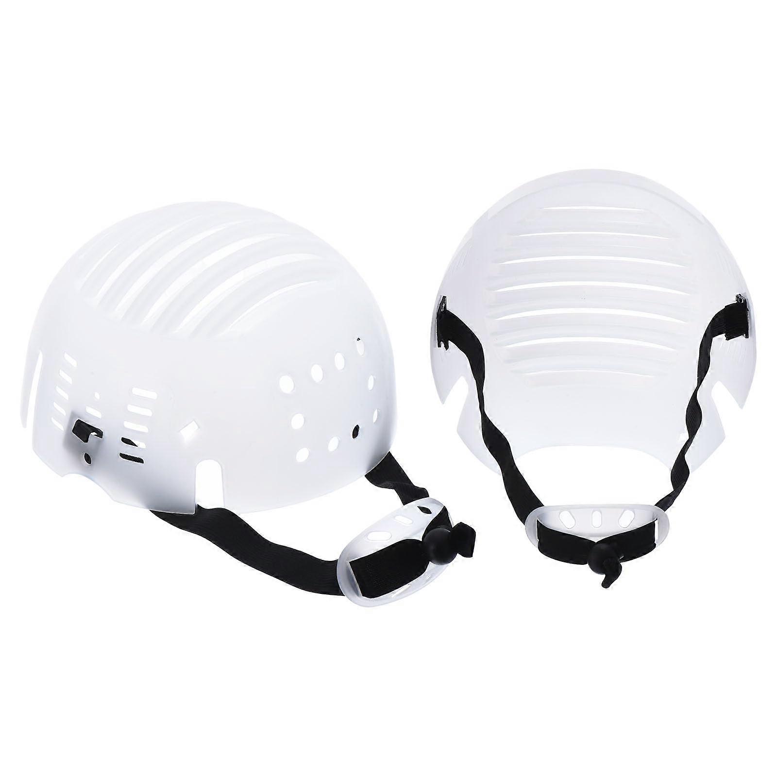 2 Crash Cap Inserts for Baseball Helmet Protection, Lightweight PE Lined Inserts with Adjustable Strap, Universal Fit, White