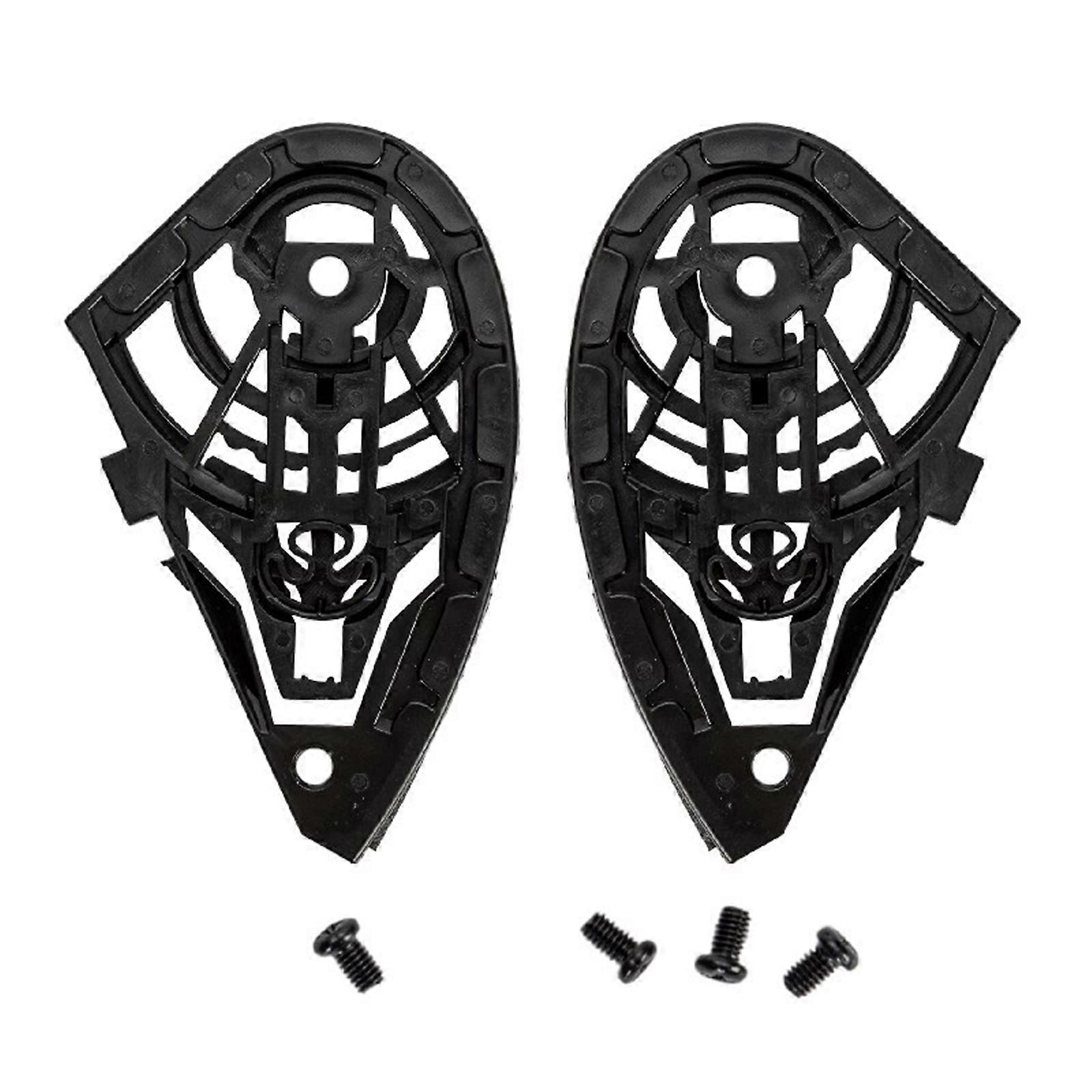 1ペアオートバイヘルメットバイザーギアベースプレートスクリューフェイスシールドバイザーベース簡単取り付けヘルメットアクセサリーマルチカラー