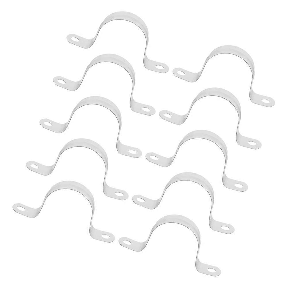 Stainless Steel U-Shaped Double Hole Pipe Clamp for Garden Hose with Adjustable Tension 35 mm