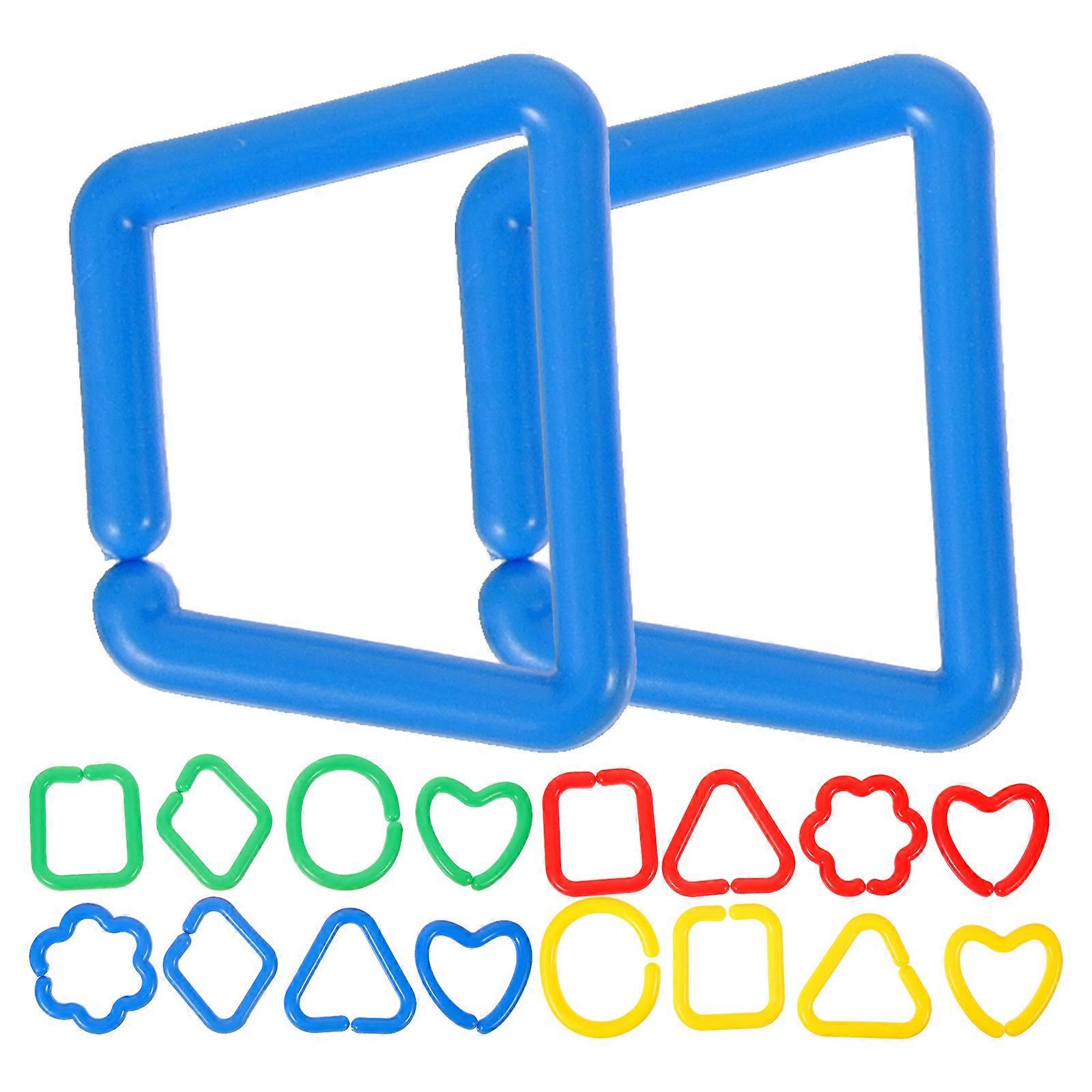 Plastic Parrot Toys Hanging Toys For Parakeets Small Bird Chewing Swing Toy Multi Functional Design Assorted Color 40Pcs